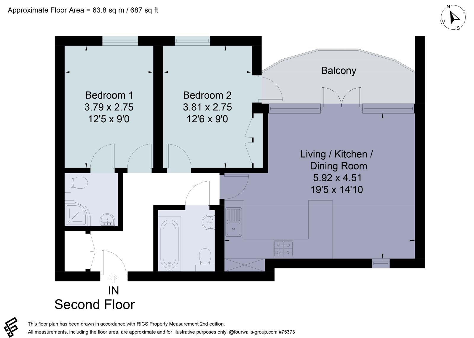 Flat 3,, Bakhaty House, Winchester floorplan