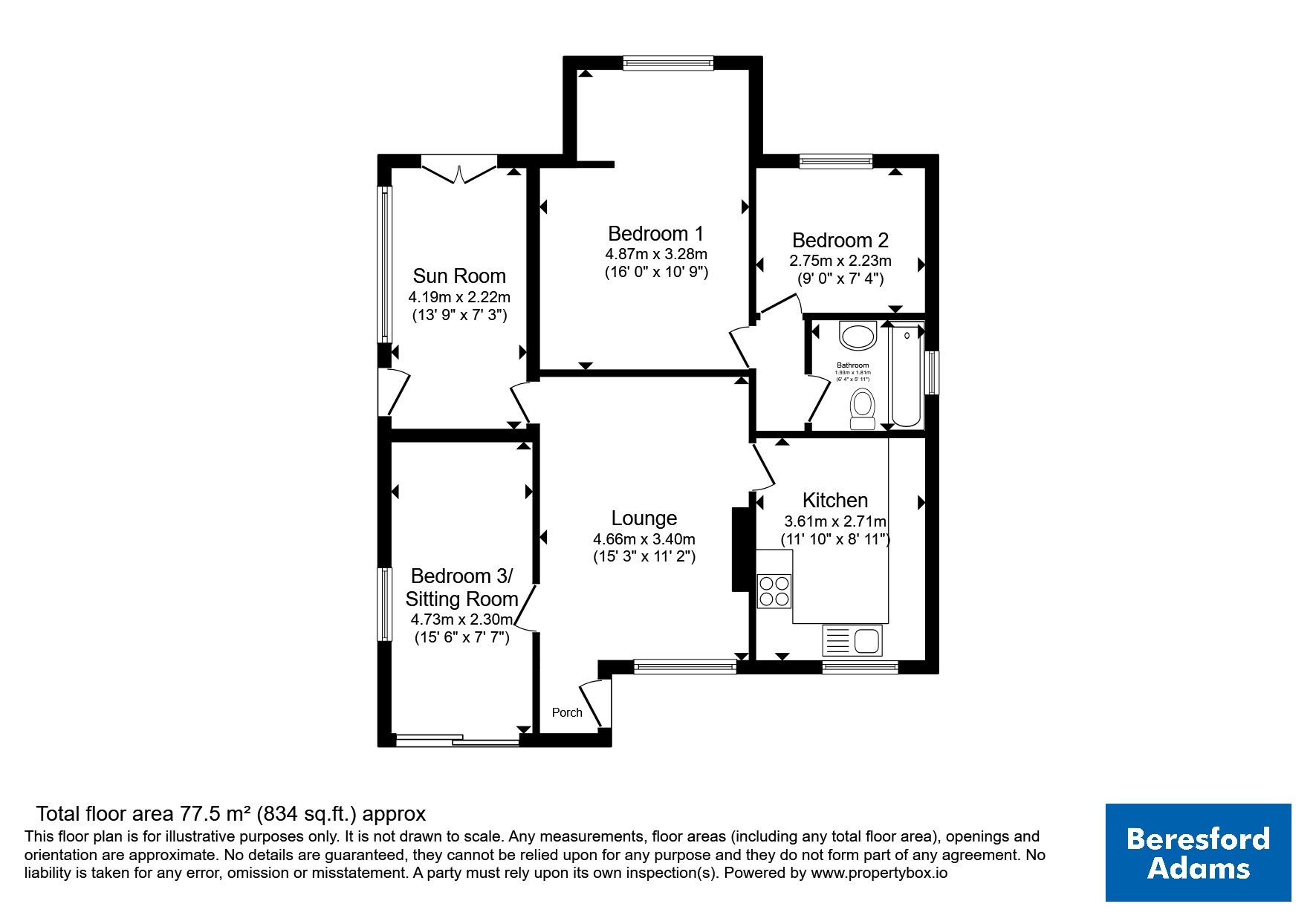 20, Ffordd Y Graig, Abergele floorplan