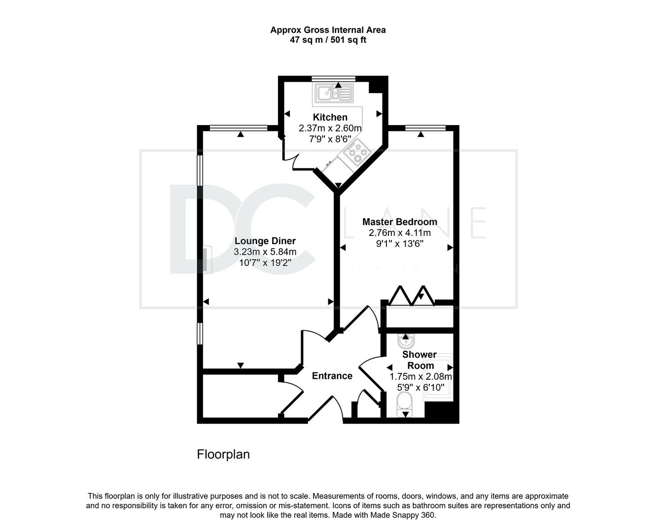 Flat 7 Magnolia Court, 20, Horn Cross Road, Plymouth floorplan