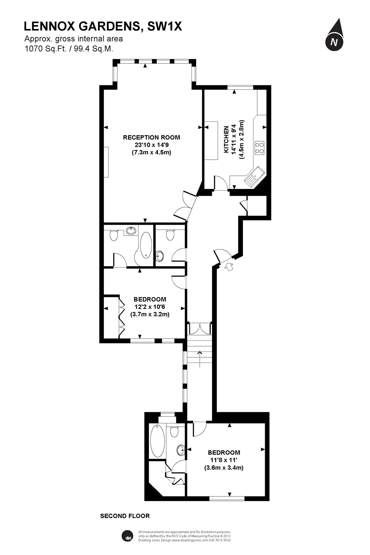 Flat C, 21, Lennox Gardens, Knightsbridge floorplan