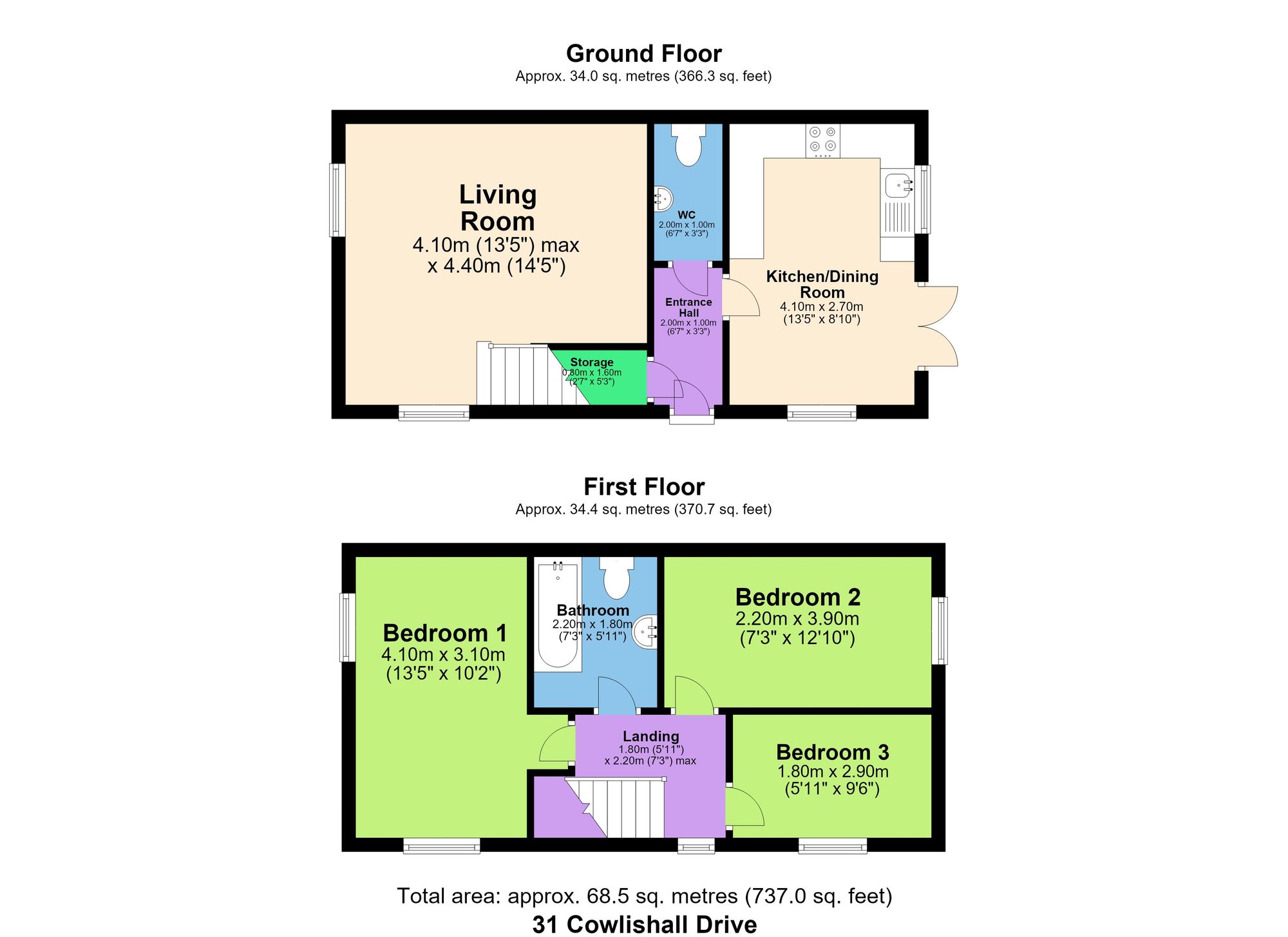 31 Cowlishall Drive, Chesterfield floorplan