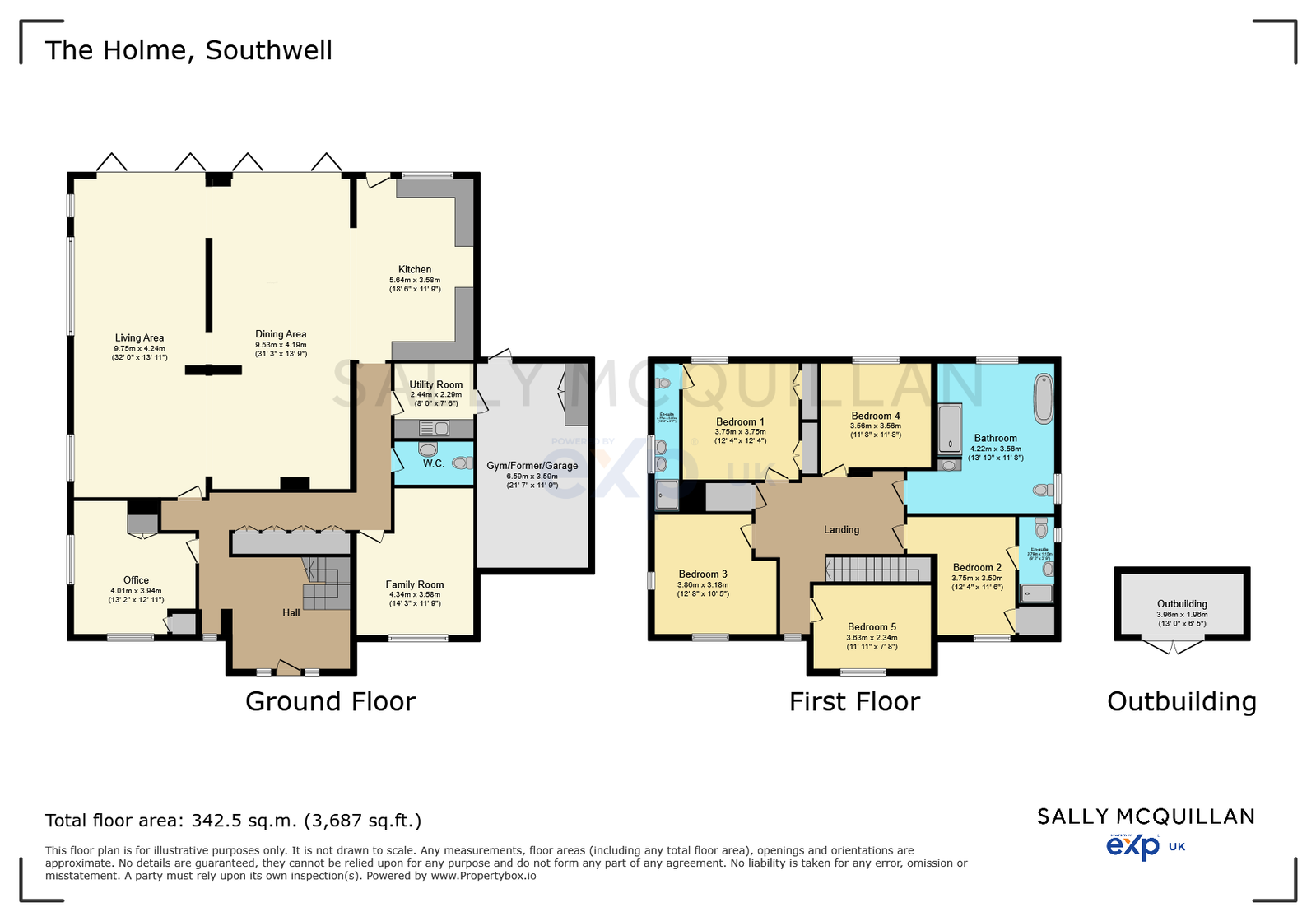 Farthings, The Holme, Southwell floorplan