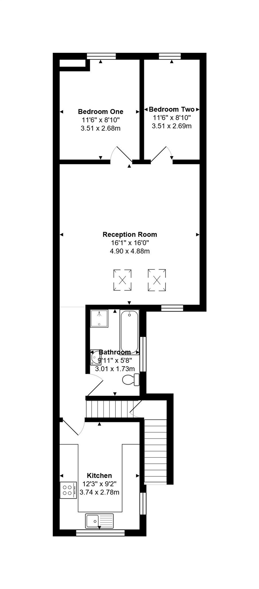 2 Bedrooms Maisonette to rent in Chesterfield Road, Ashford, Surrey TW15