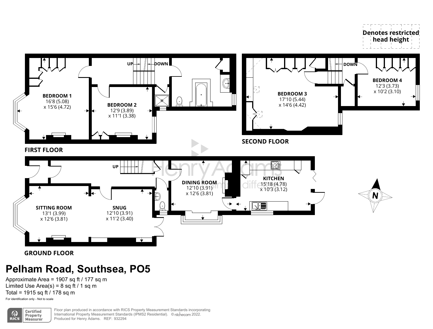 41 Pelham Road, Southsea PO5, 4 bedroom terraced house for sale
