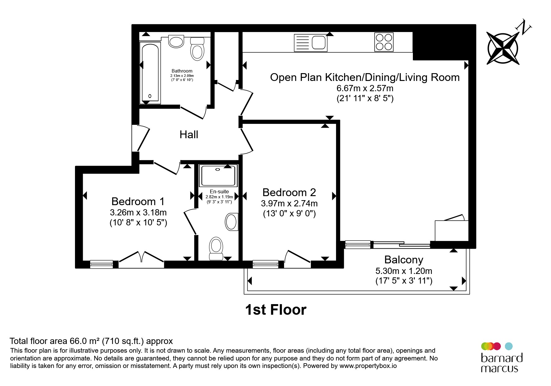 Flat 7, Acer House, 97-101, East Street, EPSOM floorplan