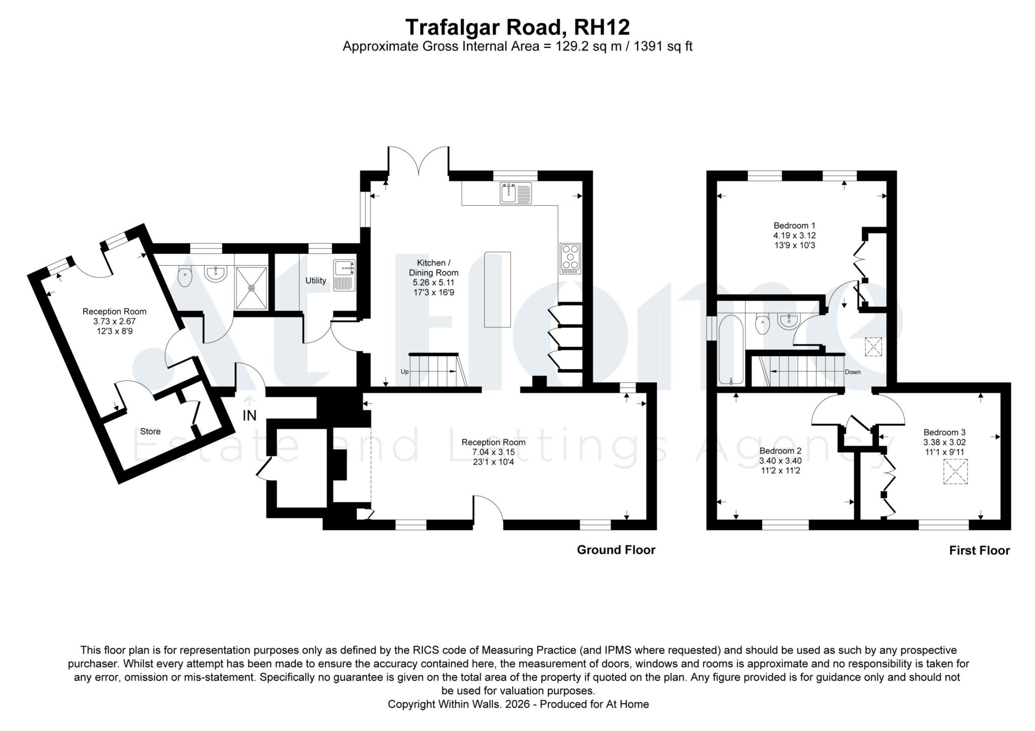 Pixie Kot, Trafalgar Road, Horsham floorplan