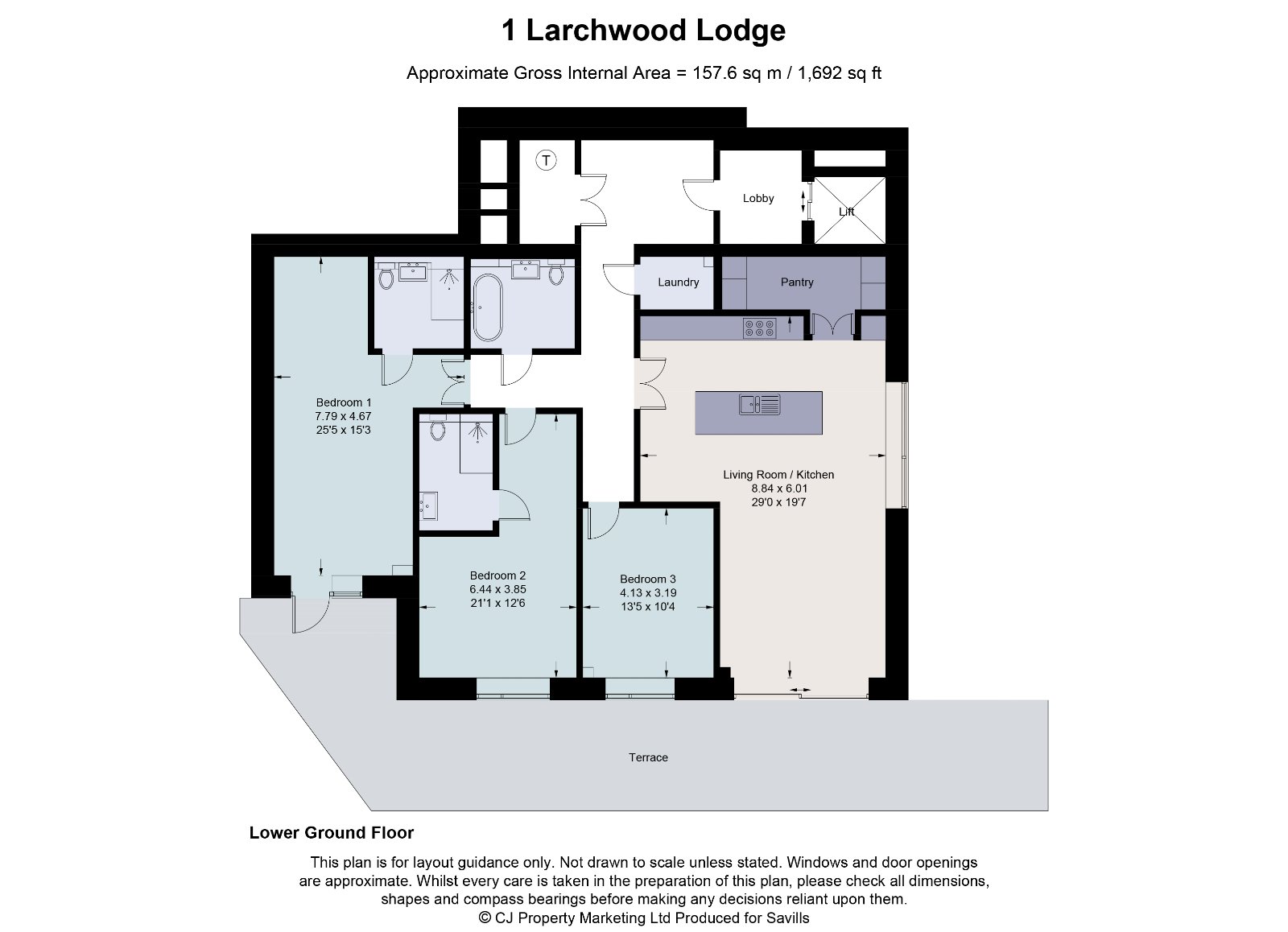 Flat 1,, Larchwood Lodge, Welwyn floorplan