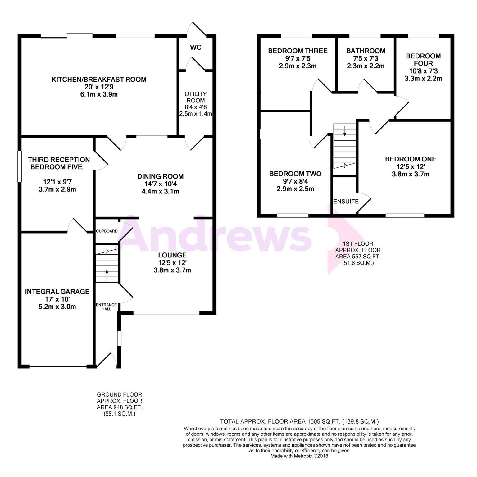 5 Bedrooms Semi-detached house for sale in Castle Drive, Horley RH6