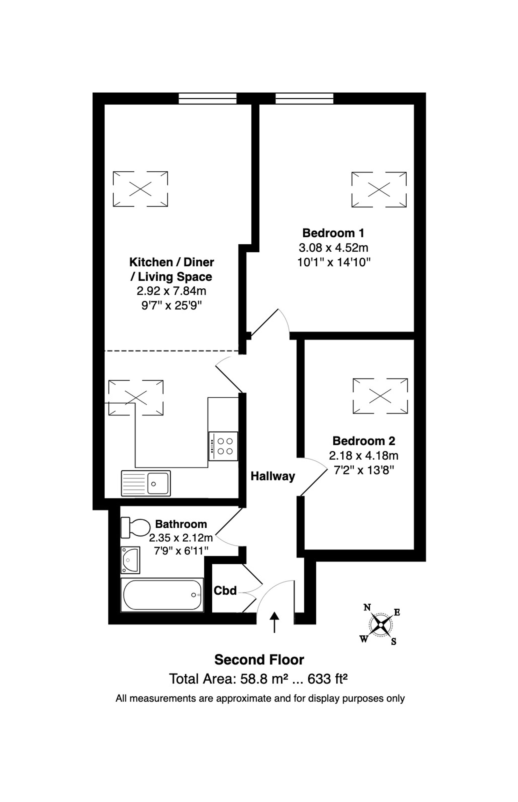 Apt 3, Ullswater House Union Street, Harrogate floorplan