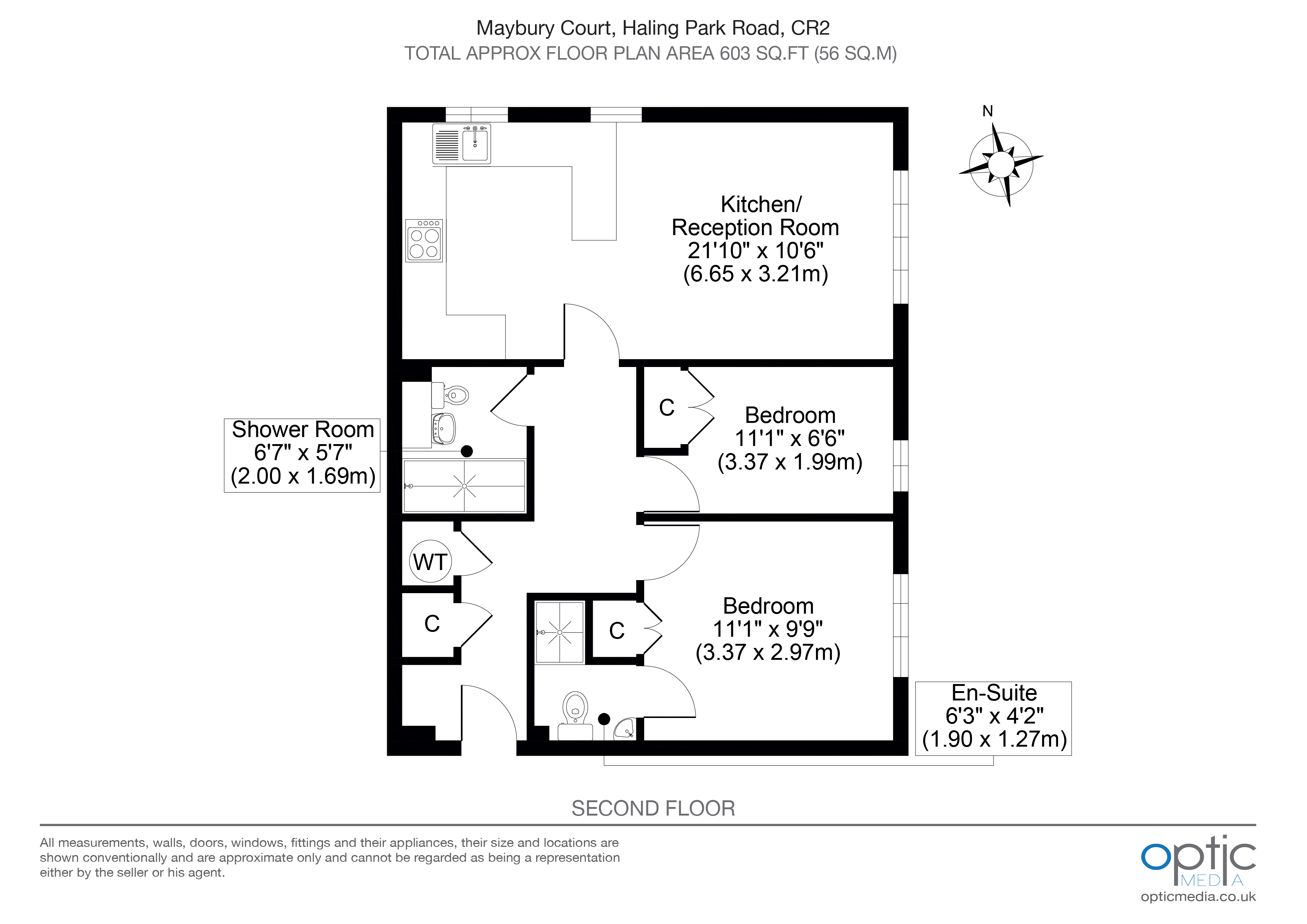 12, Maybury Court, South Croydon floorplan