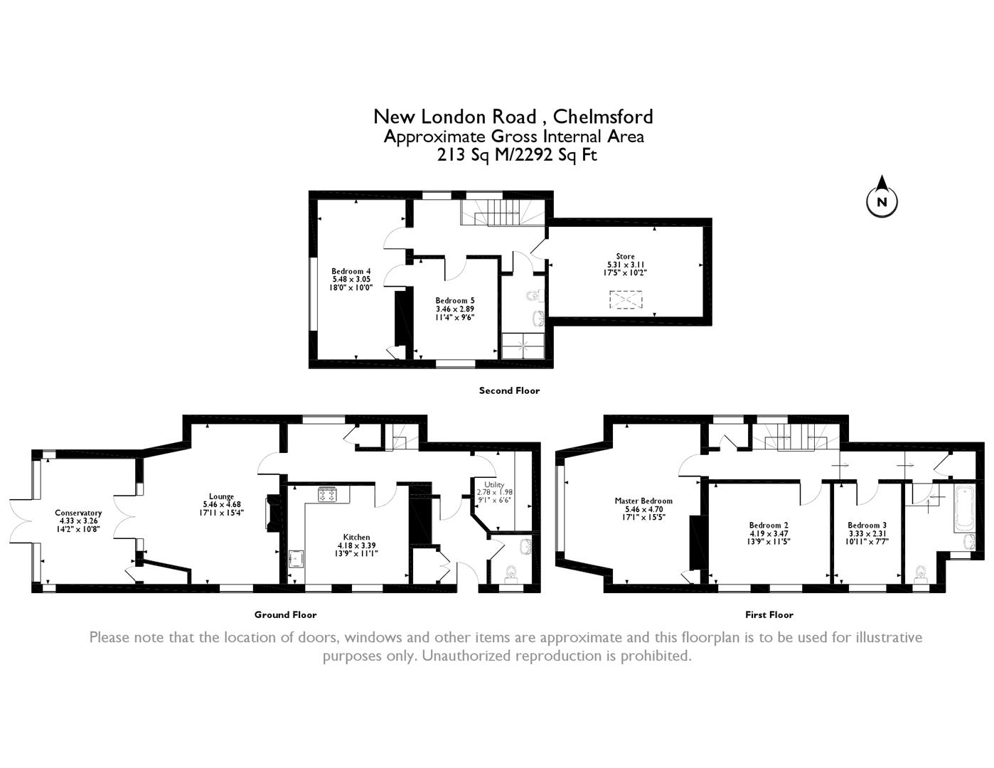 5 Bedrooms Town house for sale in New London Road, Chelmsford CM2