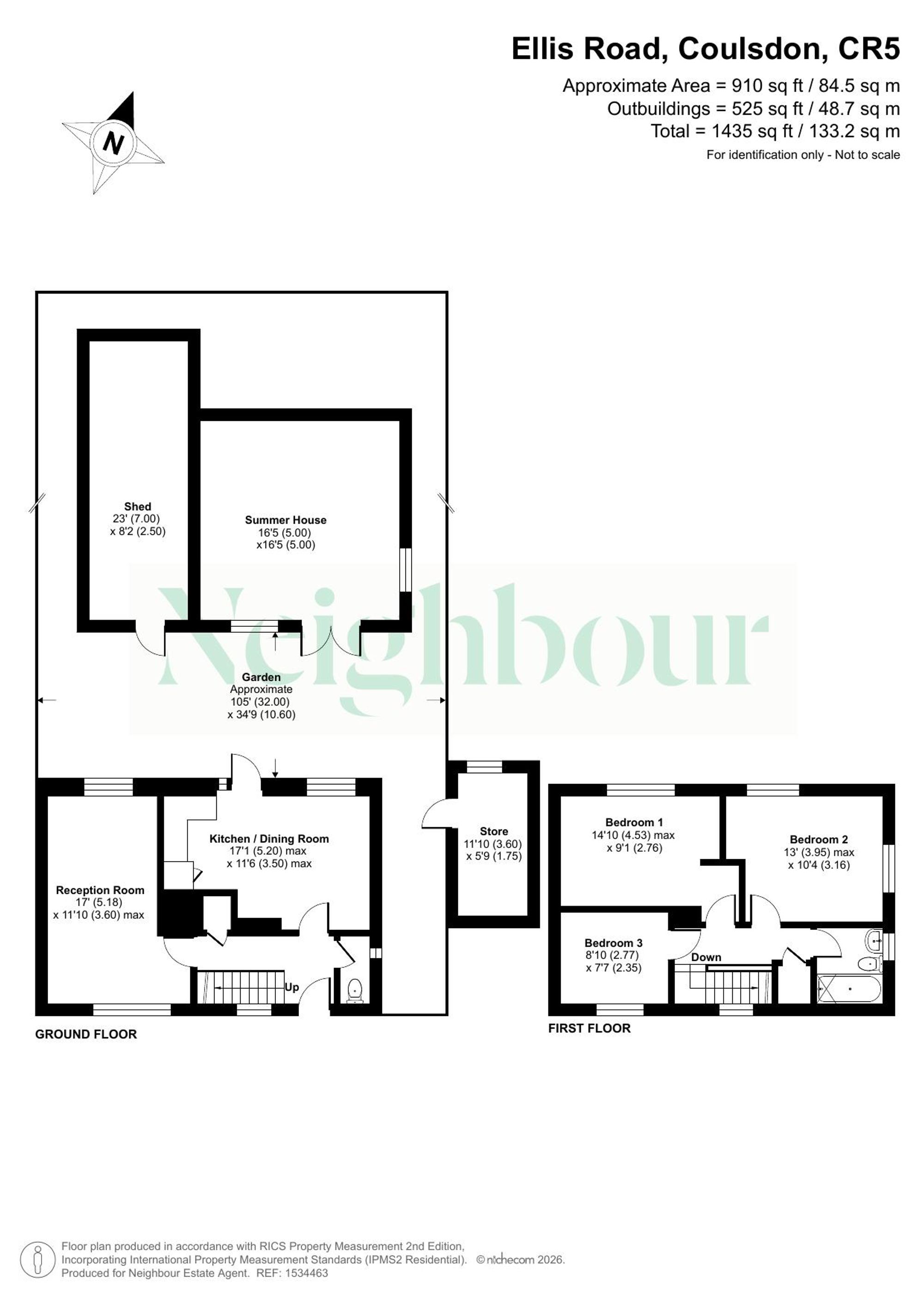 64 Ellis Road, Coulsdon floorplan
