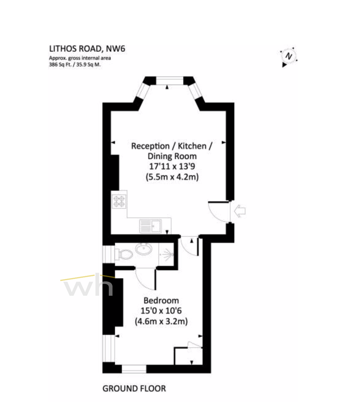 1 Bedrooms Flat to rent in Lithos Road, Hampstead NW3