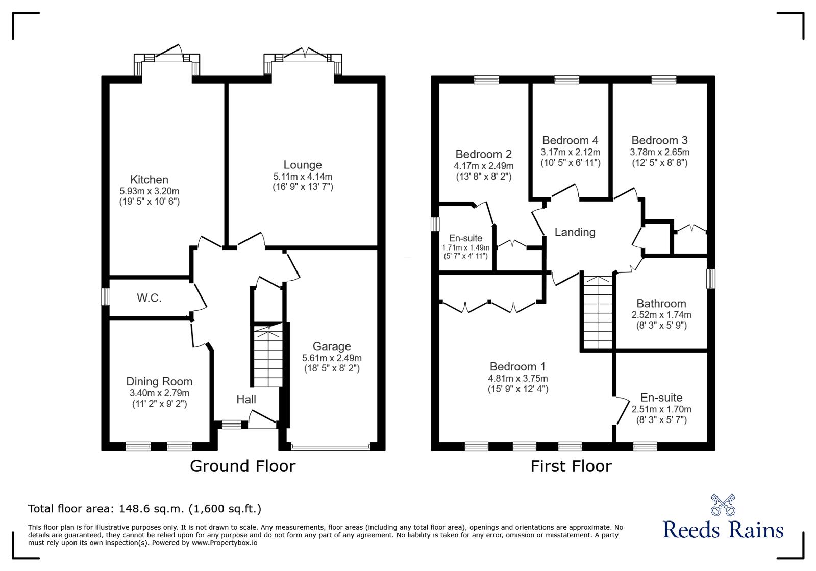 25, Plover Close, Derbyshire floorplan
