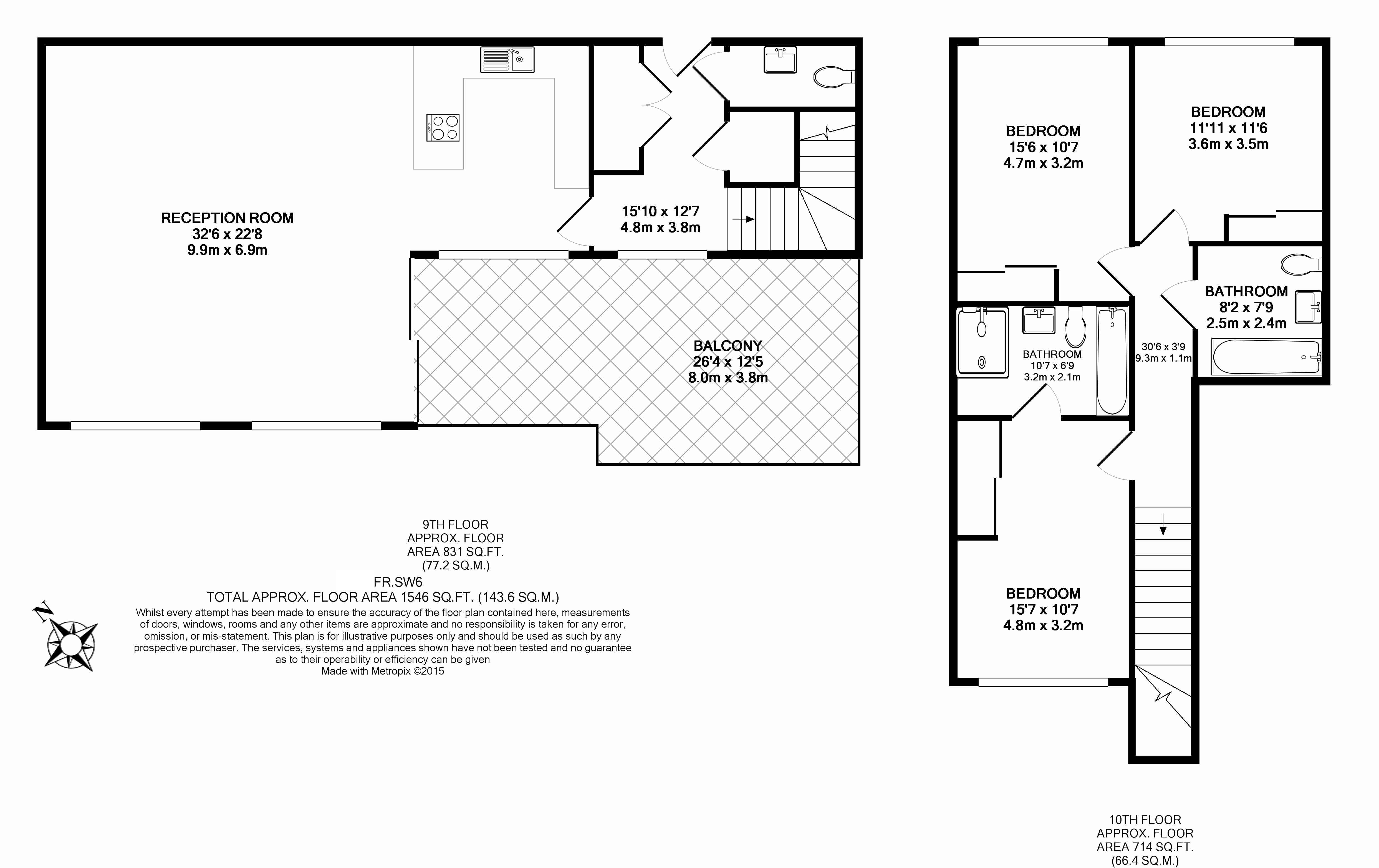 82, Westbourne Apartments, 5, Central Avenue, Fulham floorplan