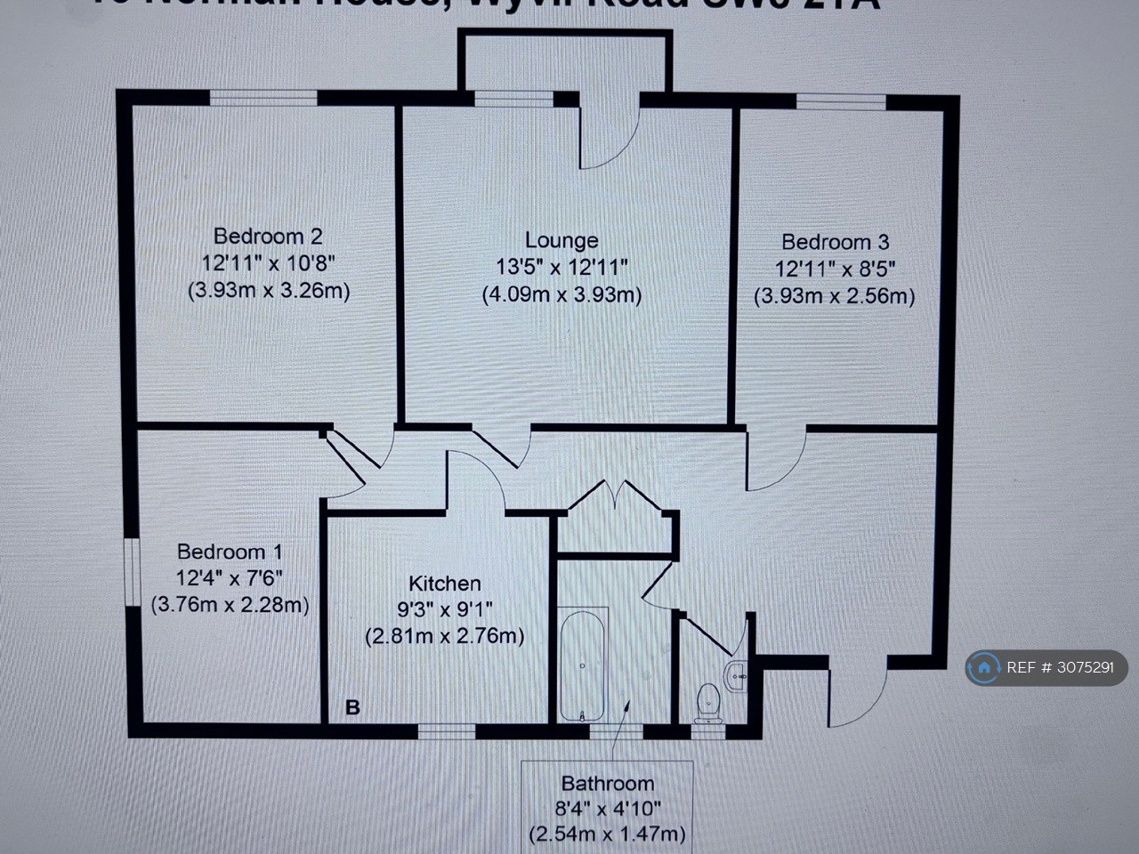 Flat, Norman House Wyvil Road, London floorplan