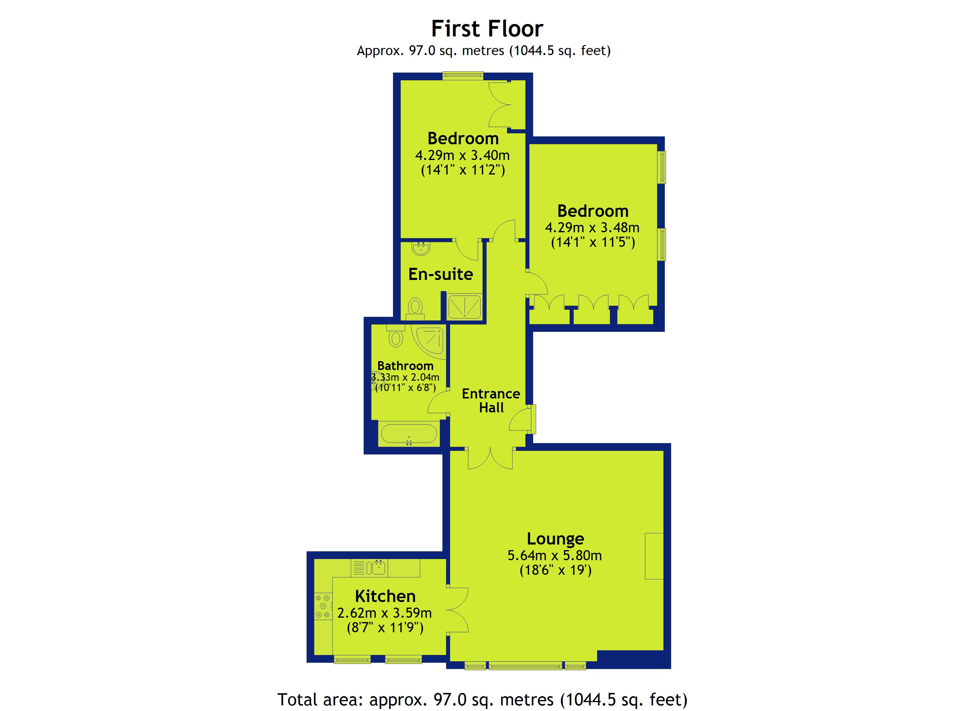 North Road, The Park, Nottingham NG7, 2 bedroom flat for sale