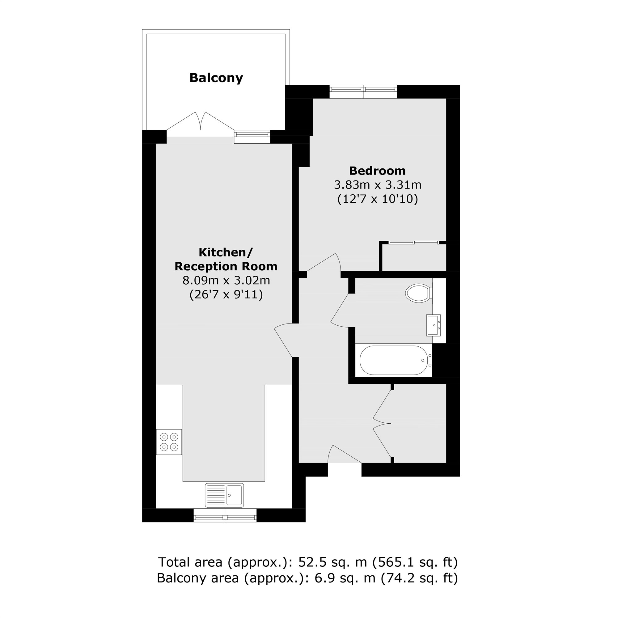 Flat 34 Myers Court, Reynard Way, Brentford floorplan
