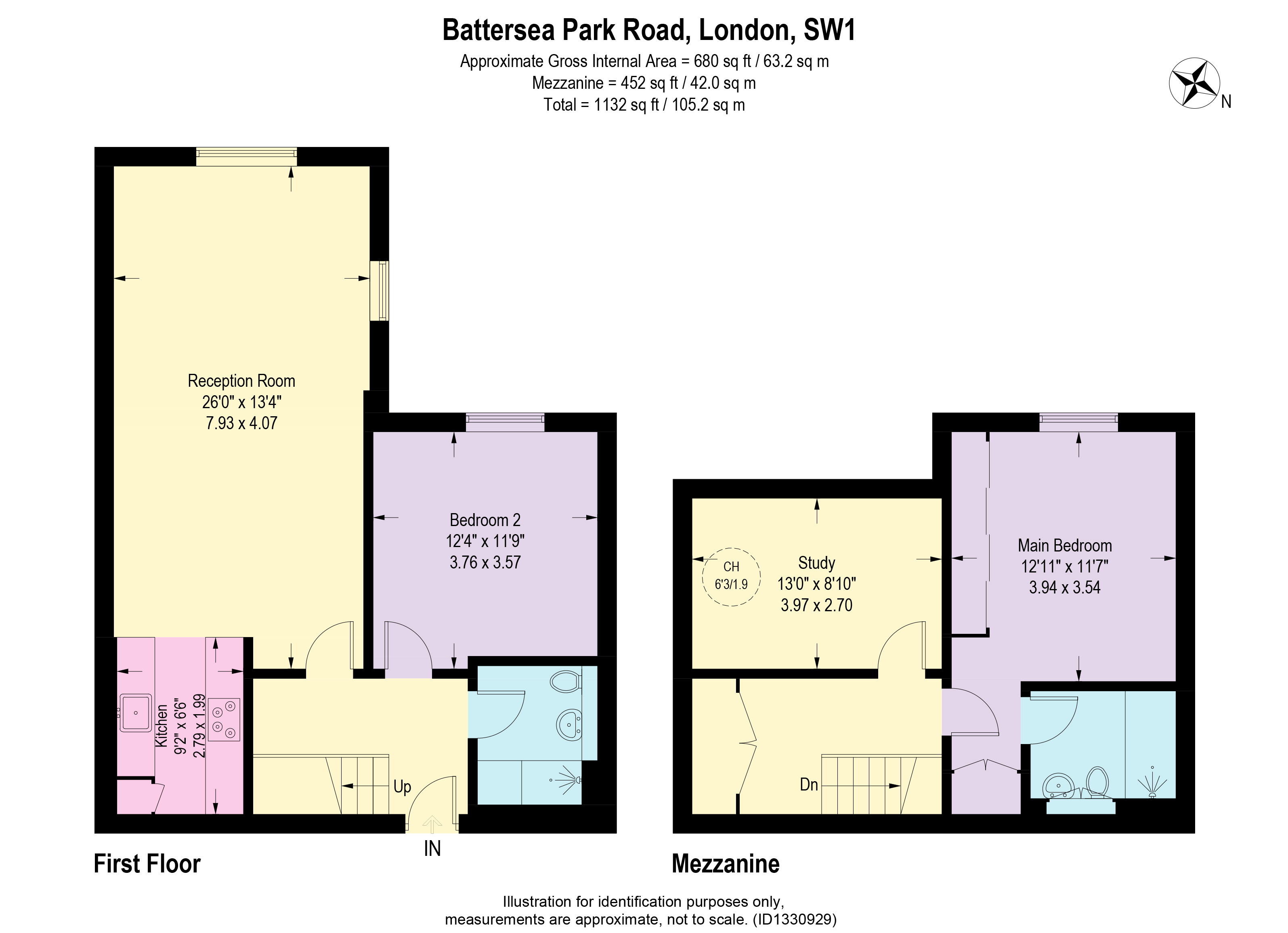 100, Battersea Park Road, London floorplan