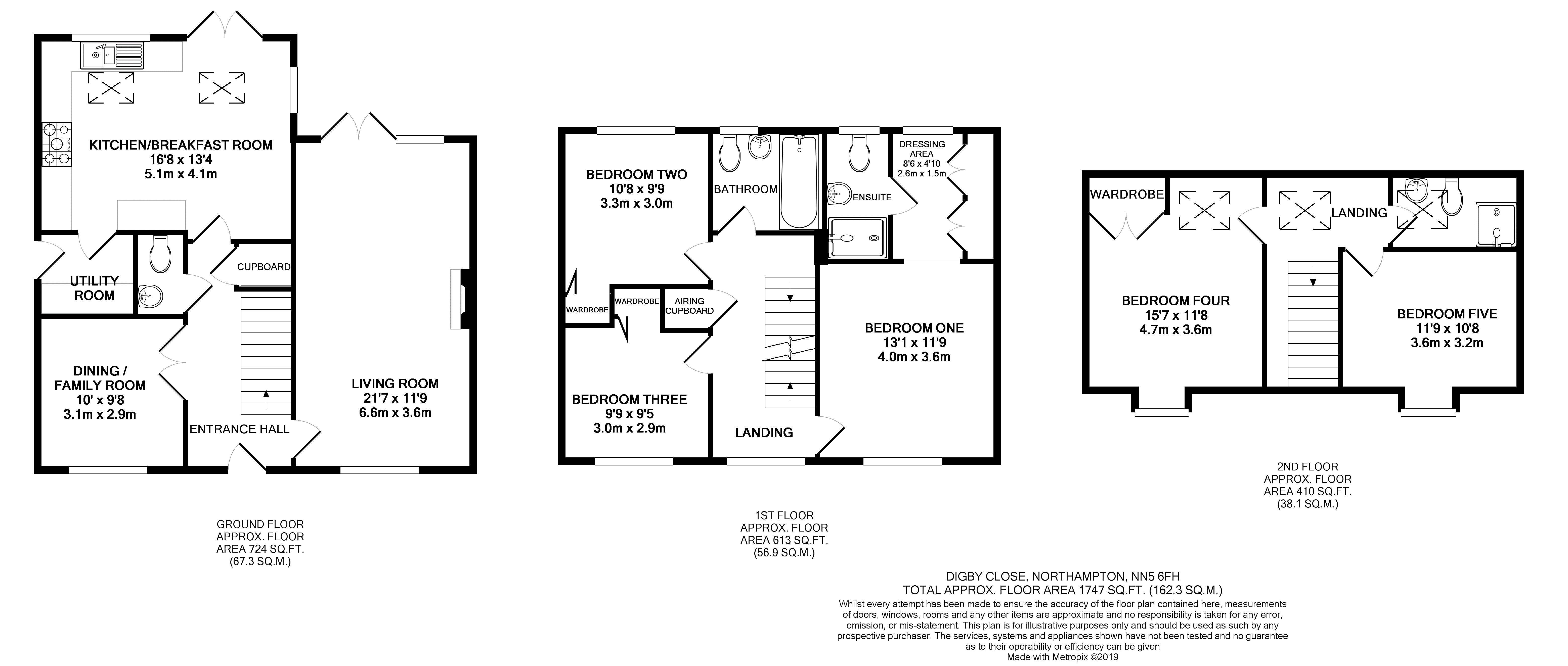 5 Bedrooms Detached house for sale in Digby Close, Duston, Northampton NN5