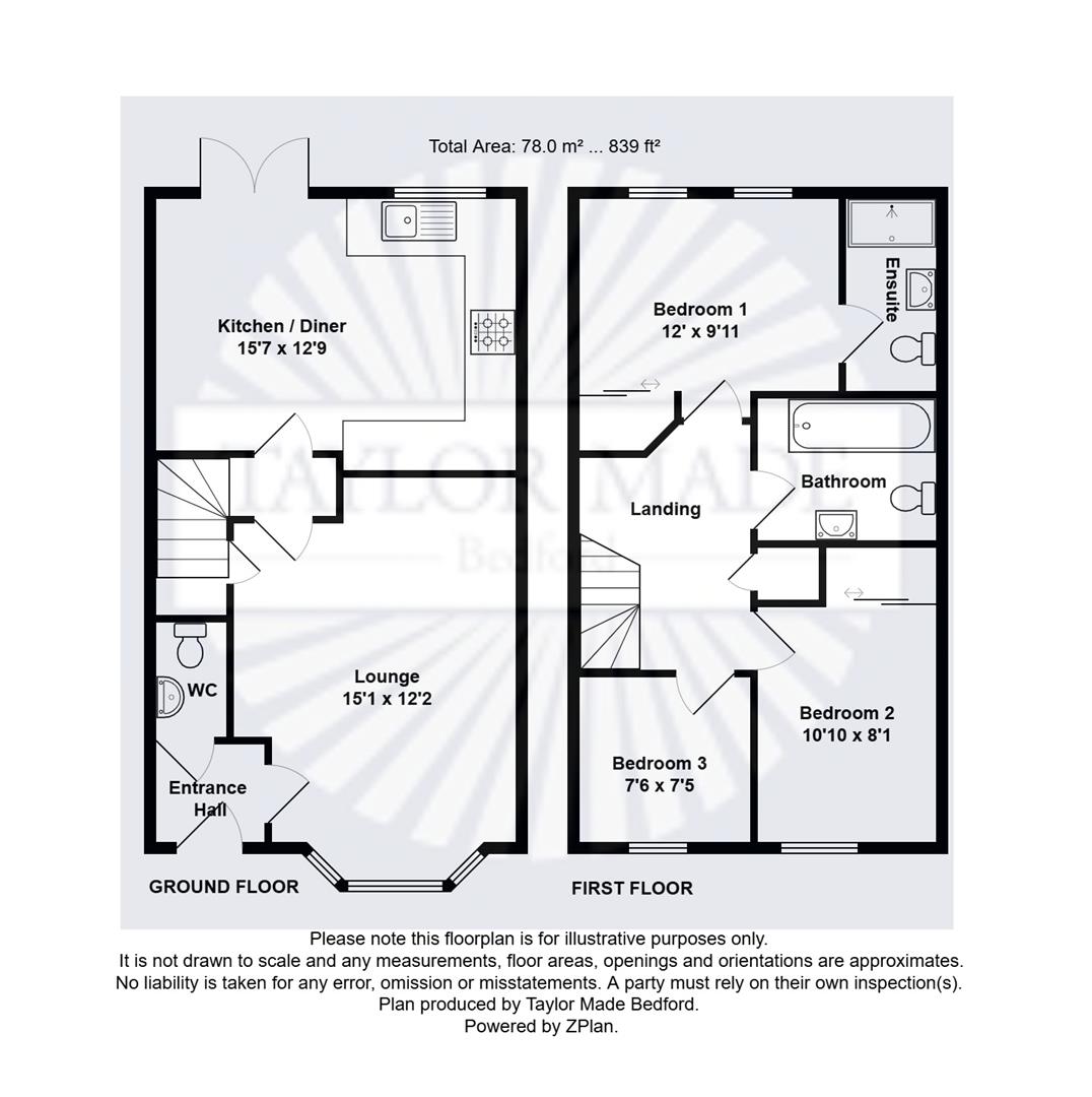 38, Archer Street, Bedford floorplan