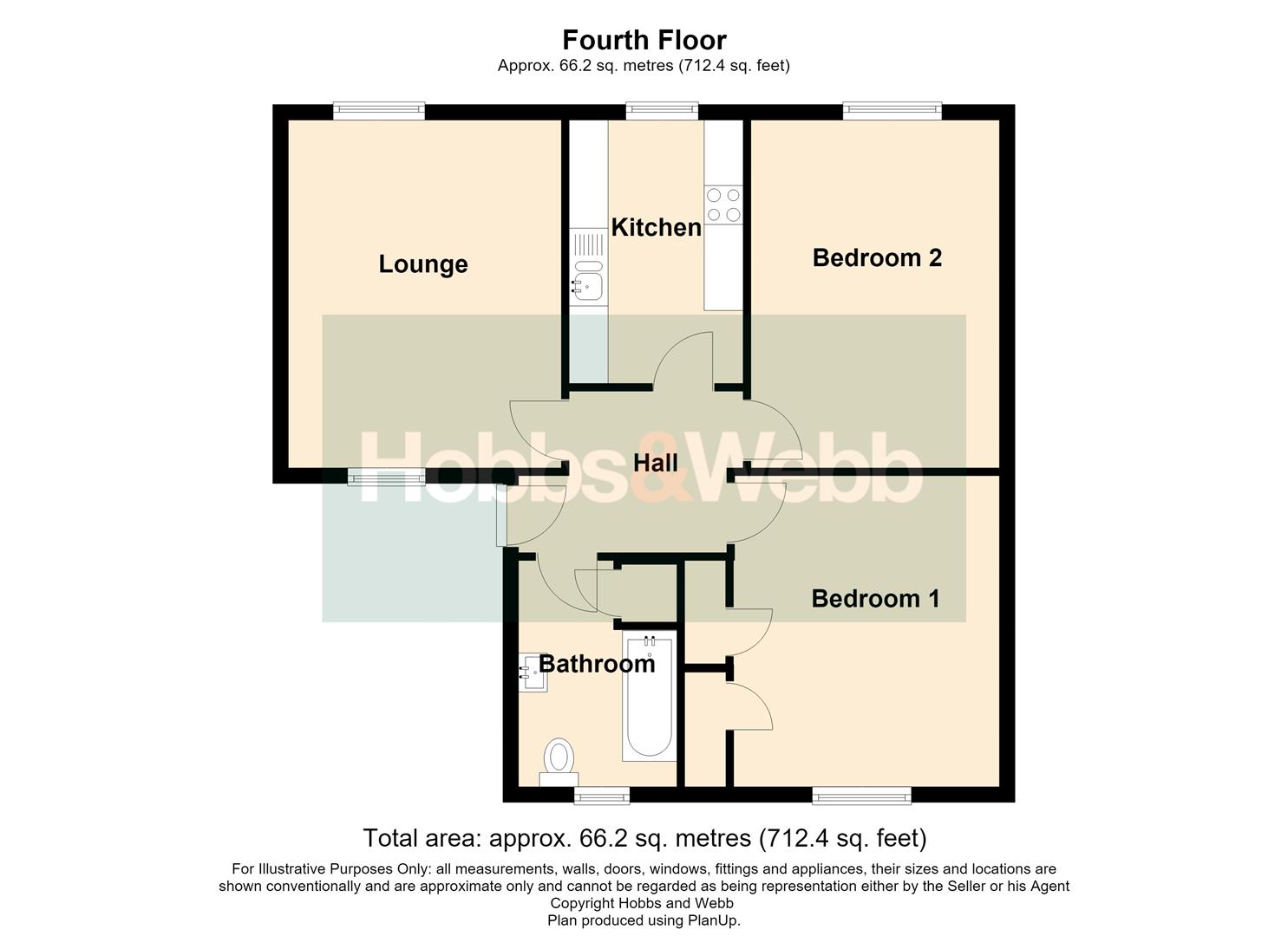 Flat 4, 8, Royal Crescent, Weston-Super-Mare floorplan