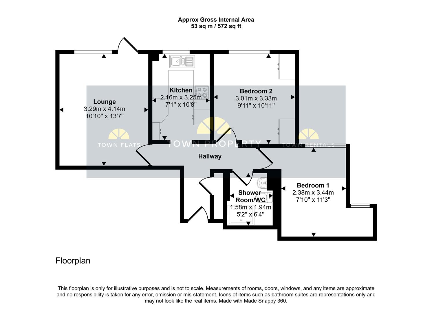 1, Broad Oaks, 32 Silverdale Road, Eastbourne floorplan