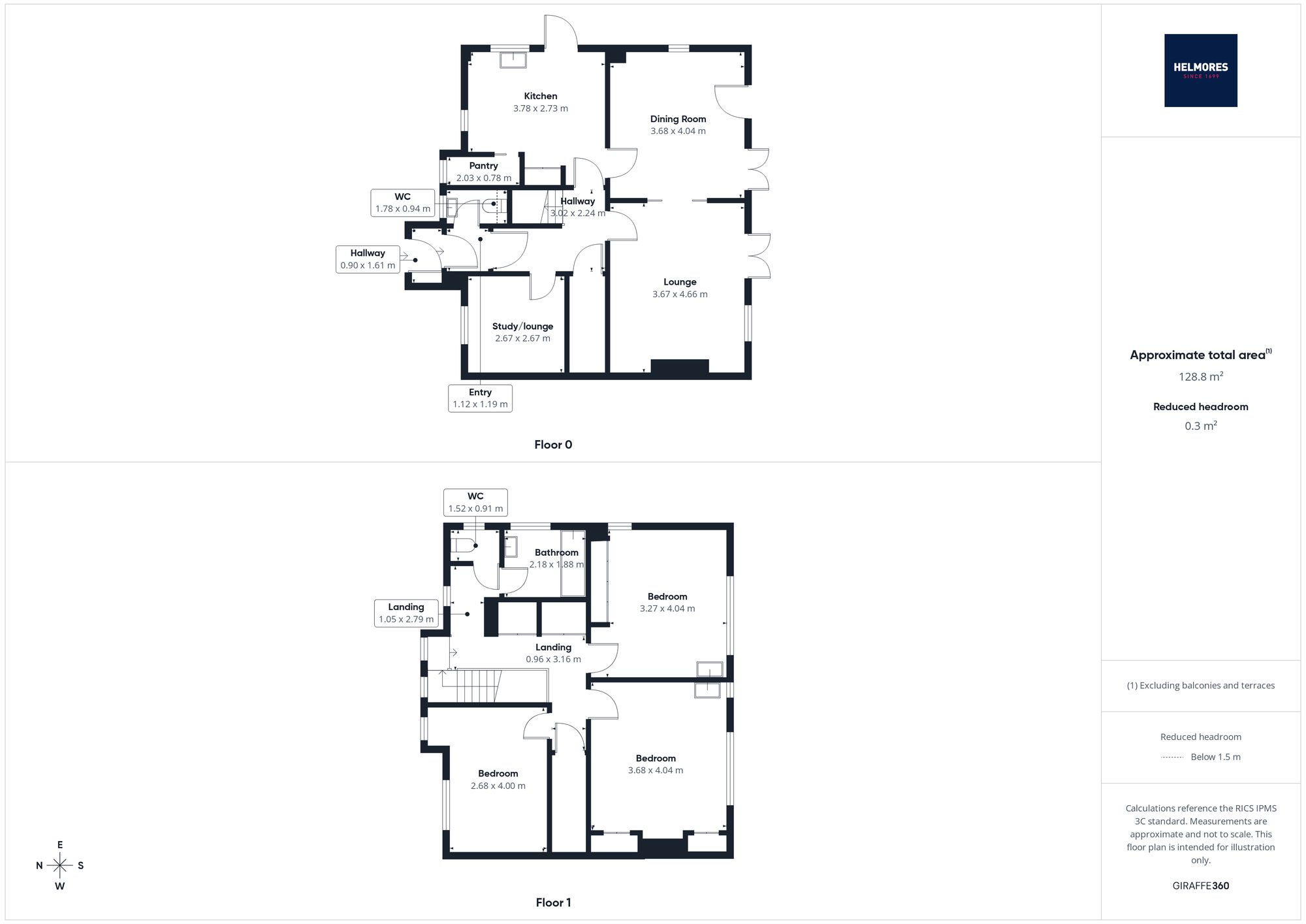 1 Hawthorn Road, Crediton floorplan