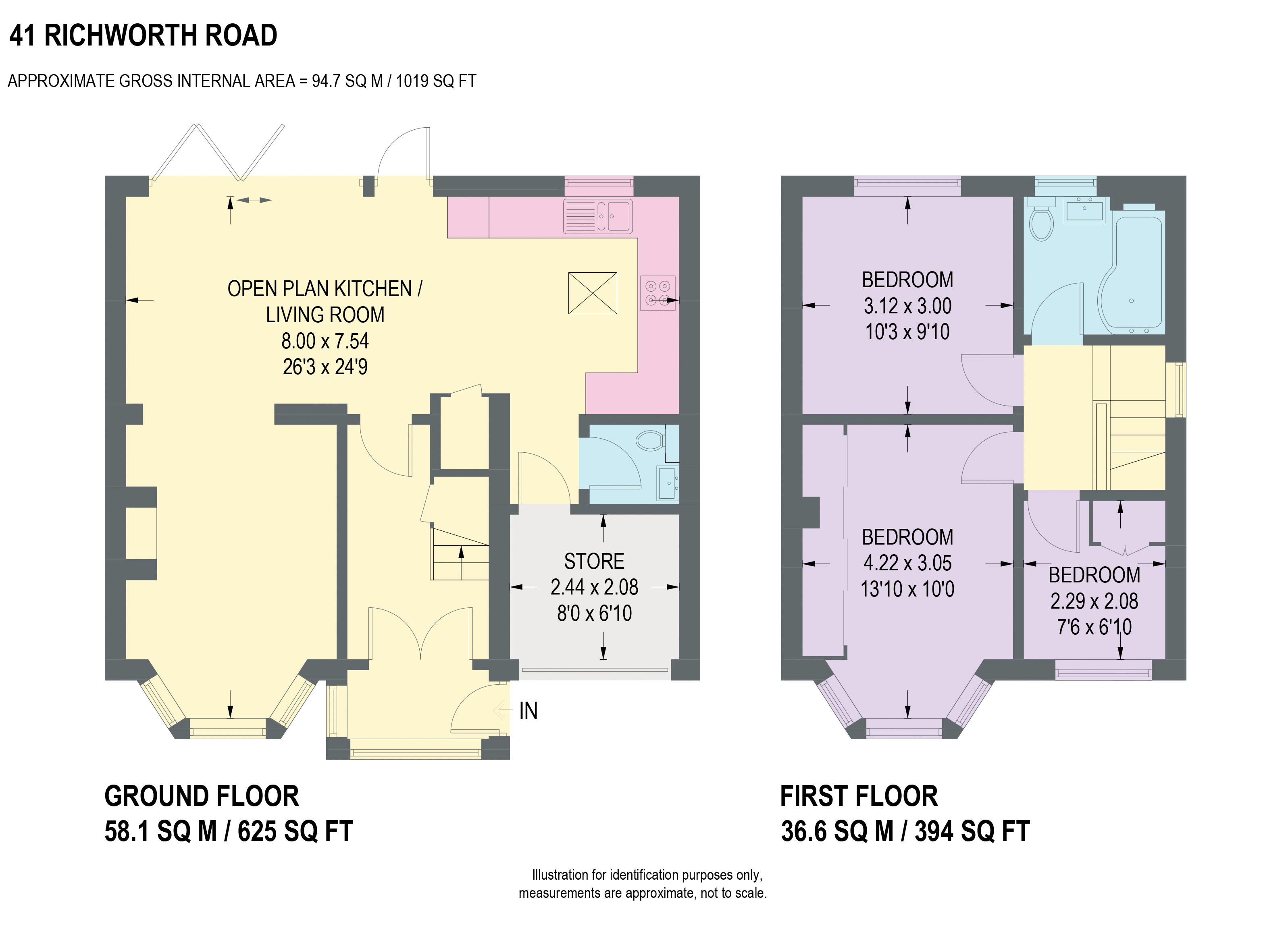 41, Richworth Road, Sheffield floorplan