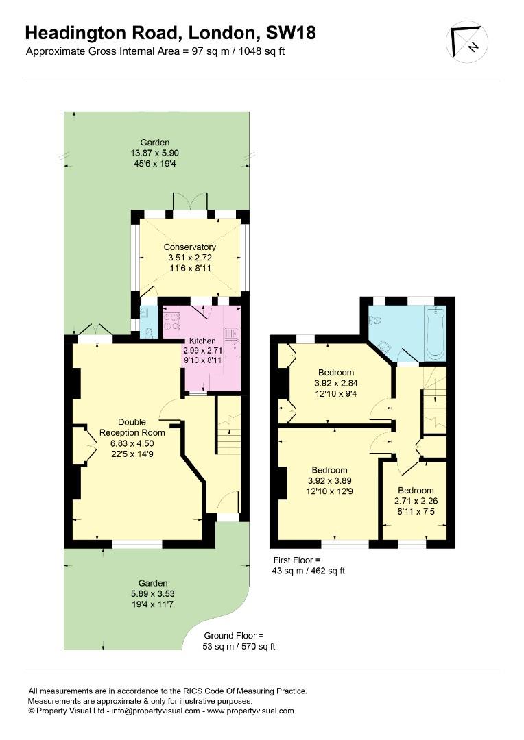 Headington Road, London SW18, 3 bedroom terraced house for sale