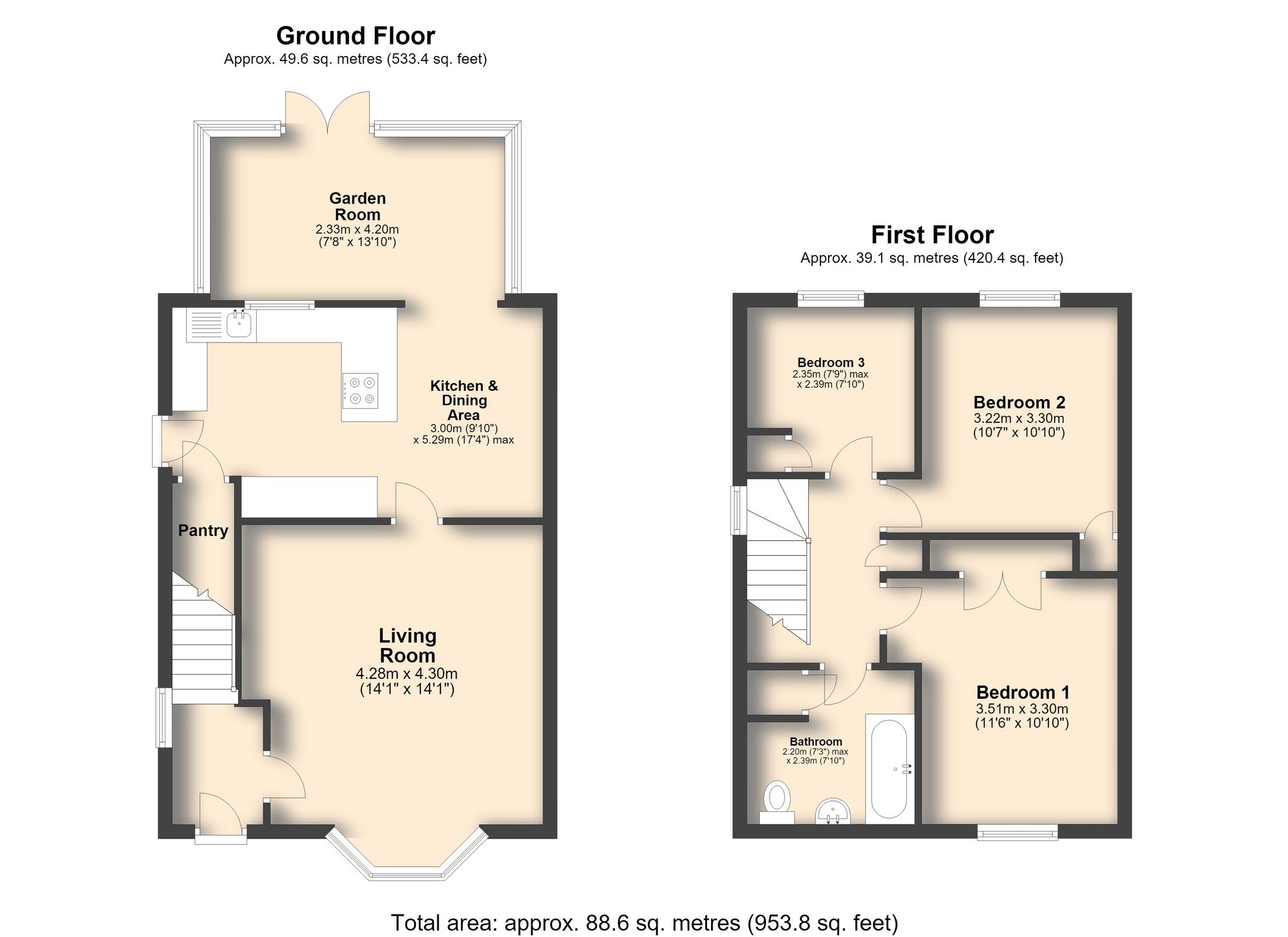 154 Elvaston Road, Chesterfield floorplan