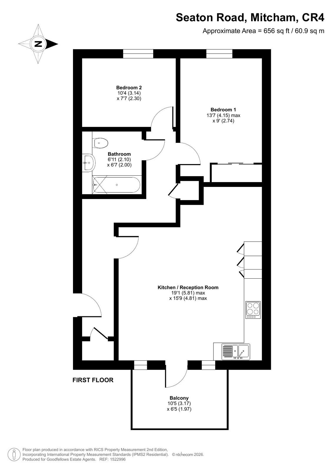 Carroll Court, Mitcham floorplan