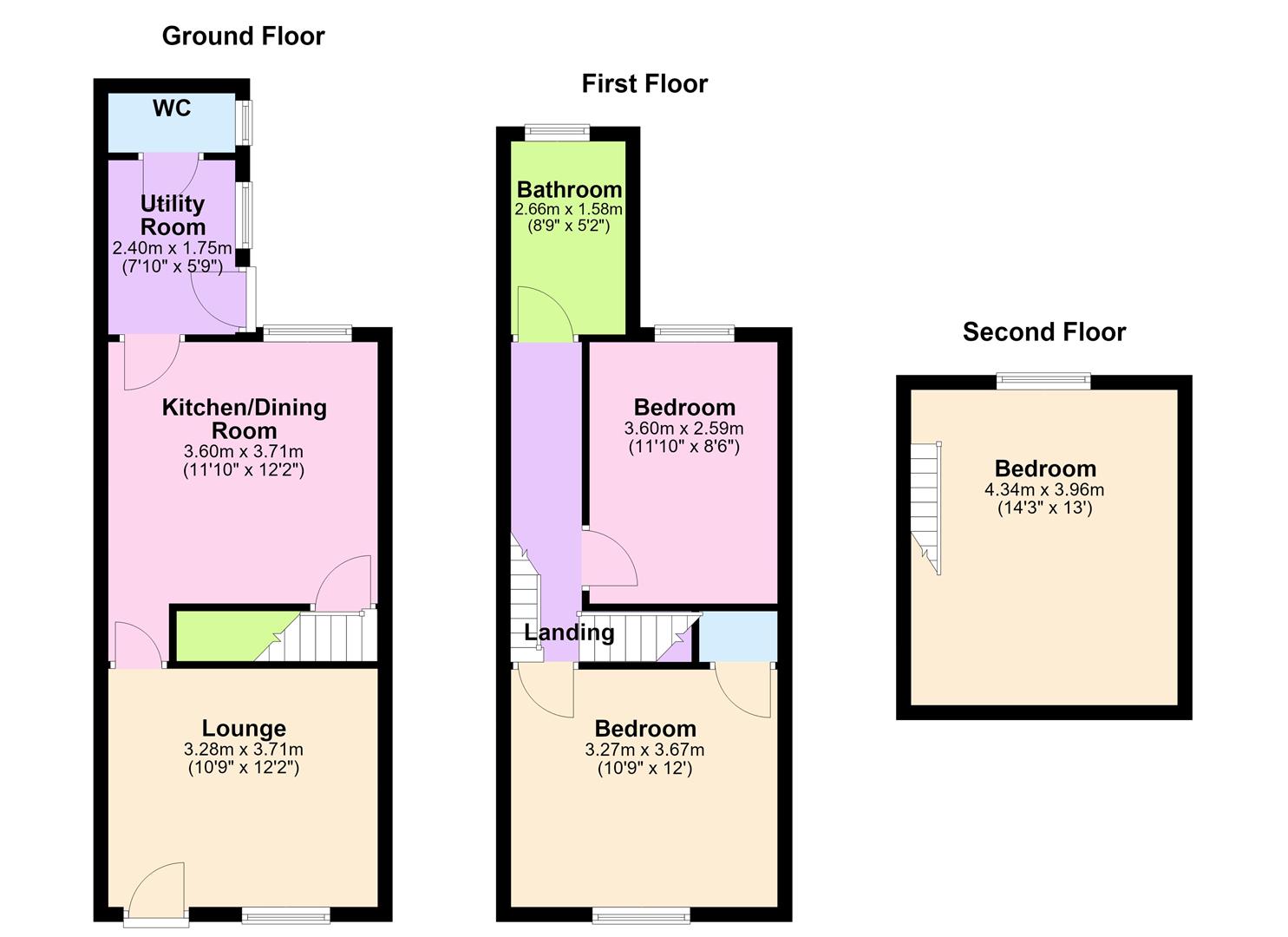 148, Queens Road, Hinckley floorplan