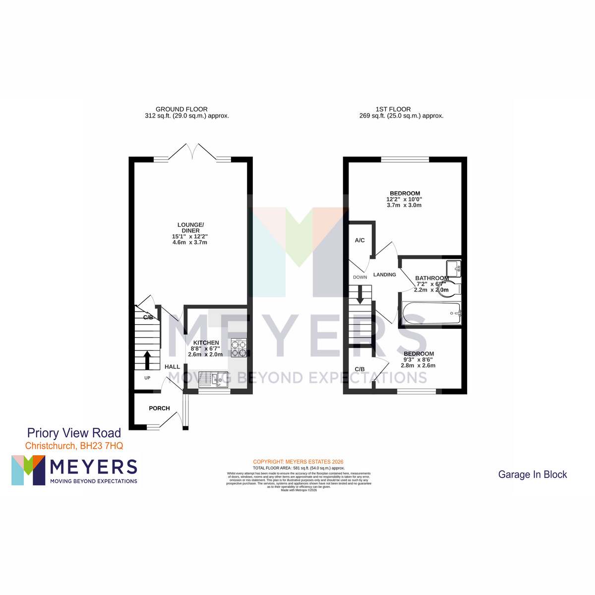 4, Priory View Road, Christchurch floorplan