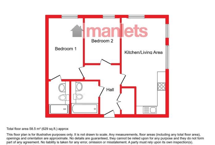 1603, Michigan Point Tower D, 18 Michigan Street, Manchester floorplan