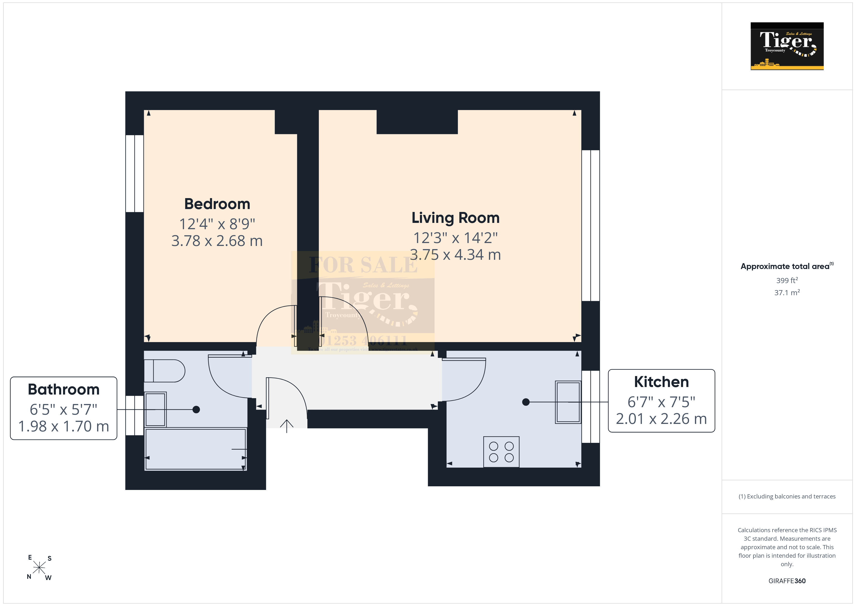 Flat 3, 93, Ashburton Road, Blackpool floorplan