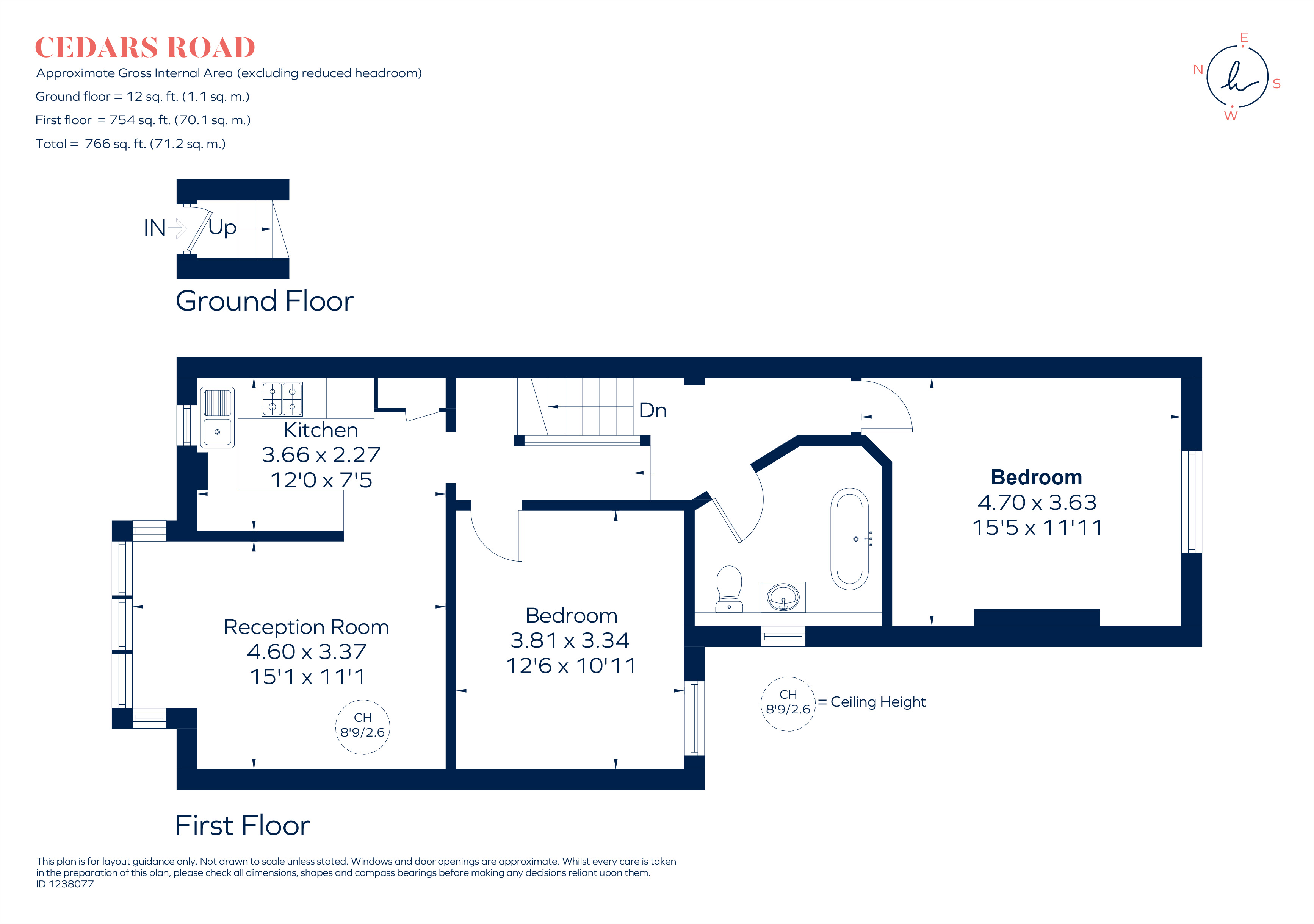 Flat 2, 39, Cedars Road, London floorplan