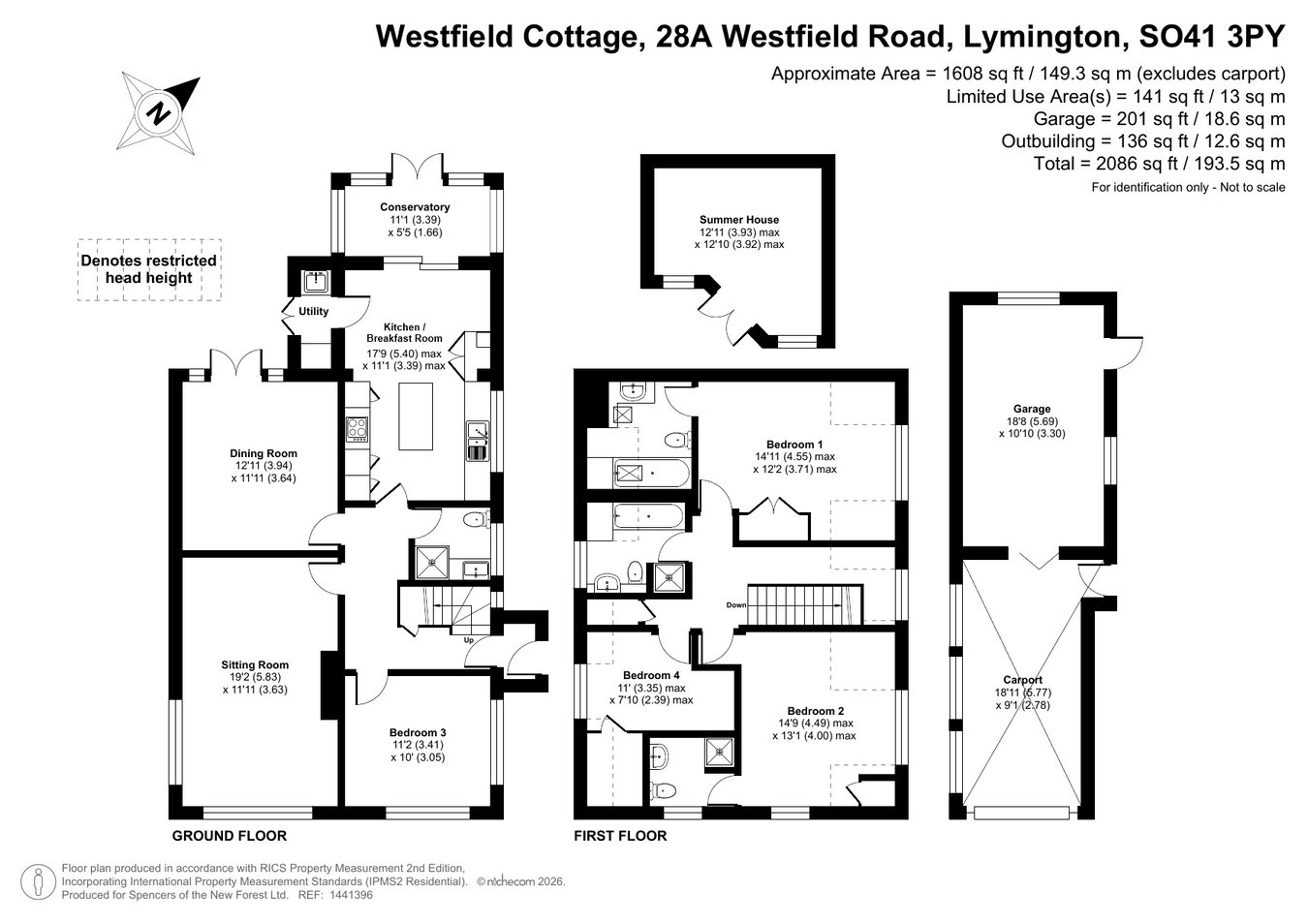 Westfield Cottage, Westfield Road, Lymington floorplan
