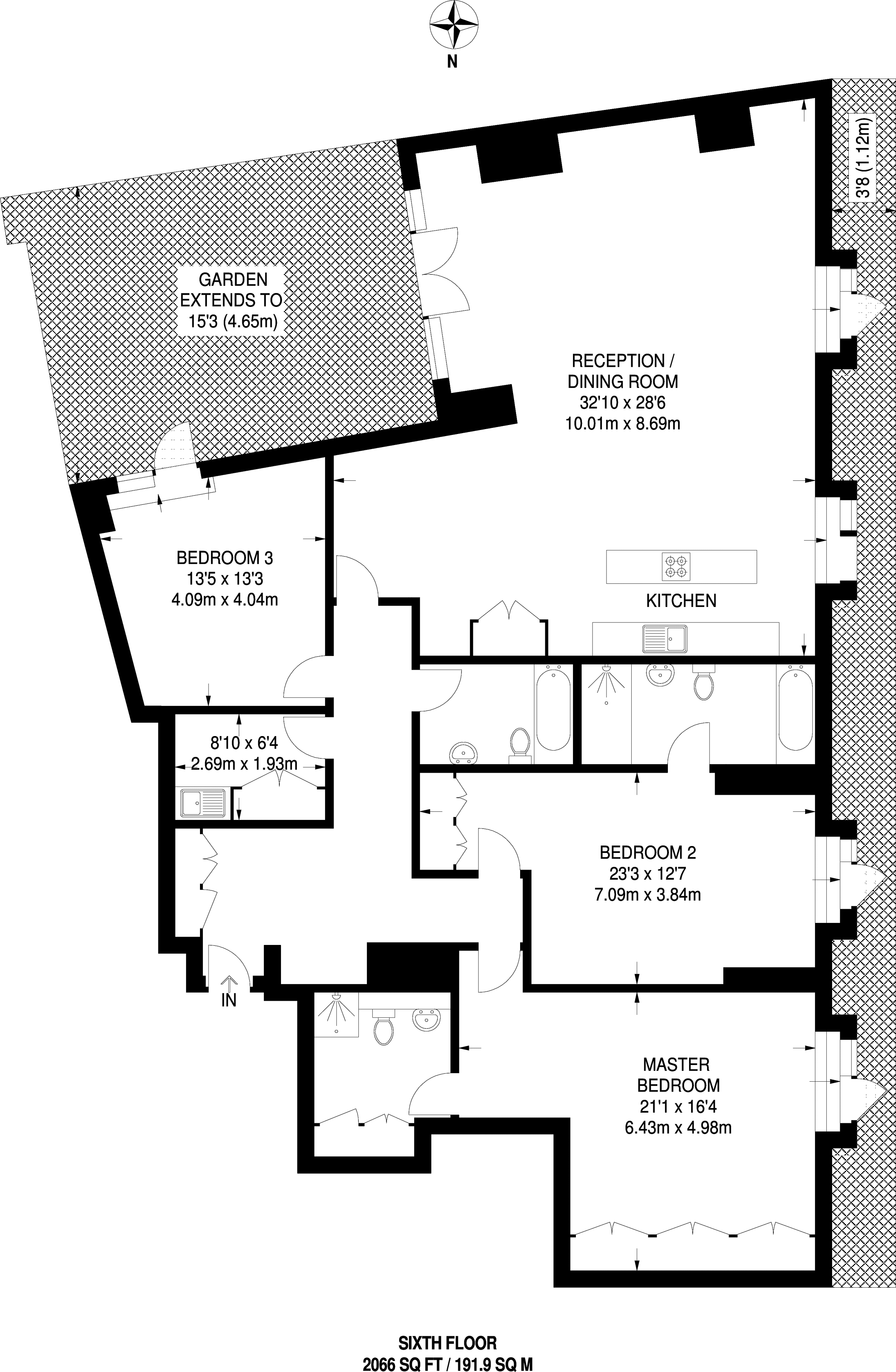 3 Bedrooms Flat to rent in Palace Place, Westminster SW1E