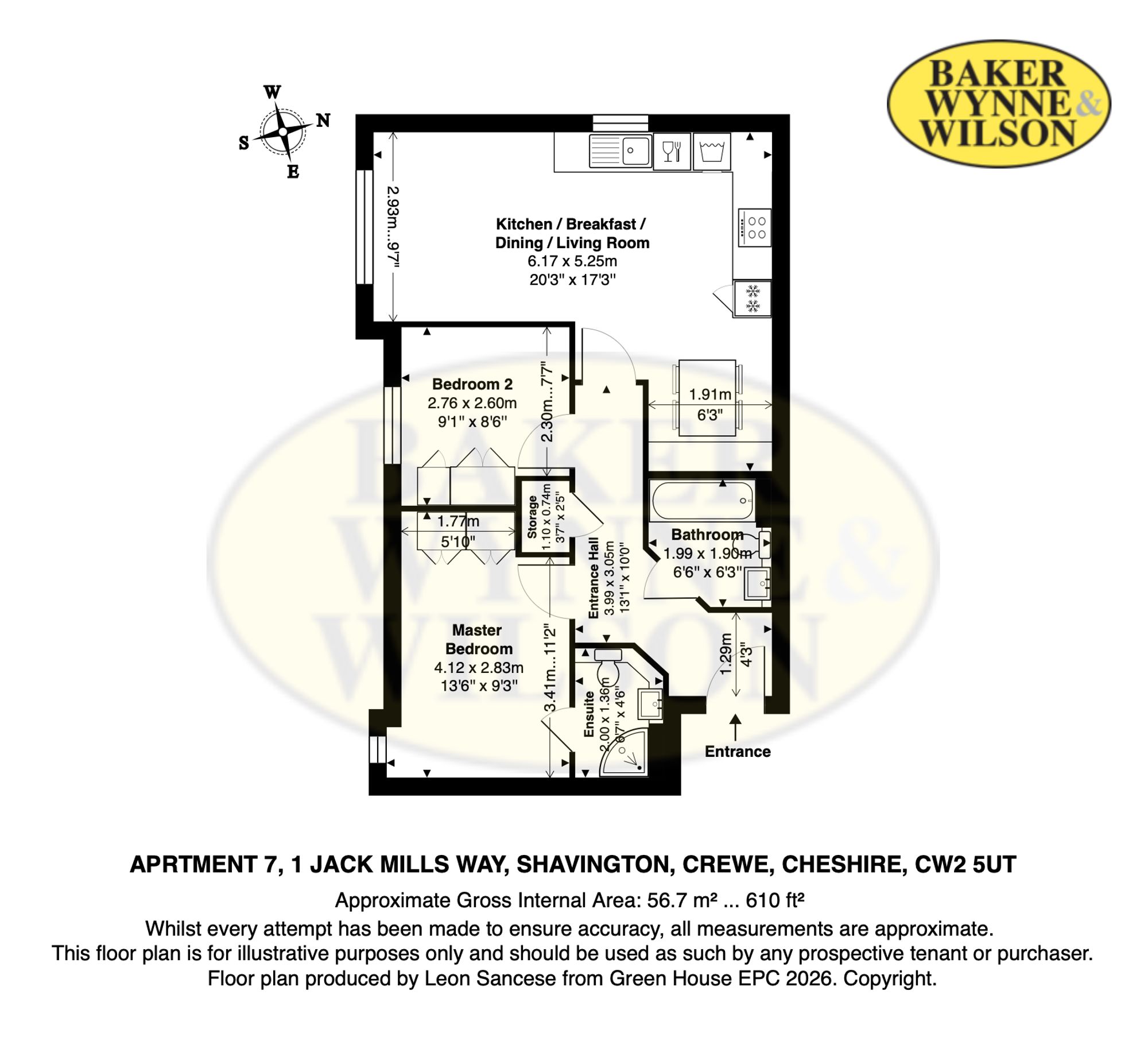 Apt 7, 1 Jack Mills Way, Crewe floorplan