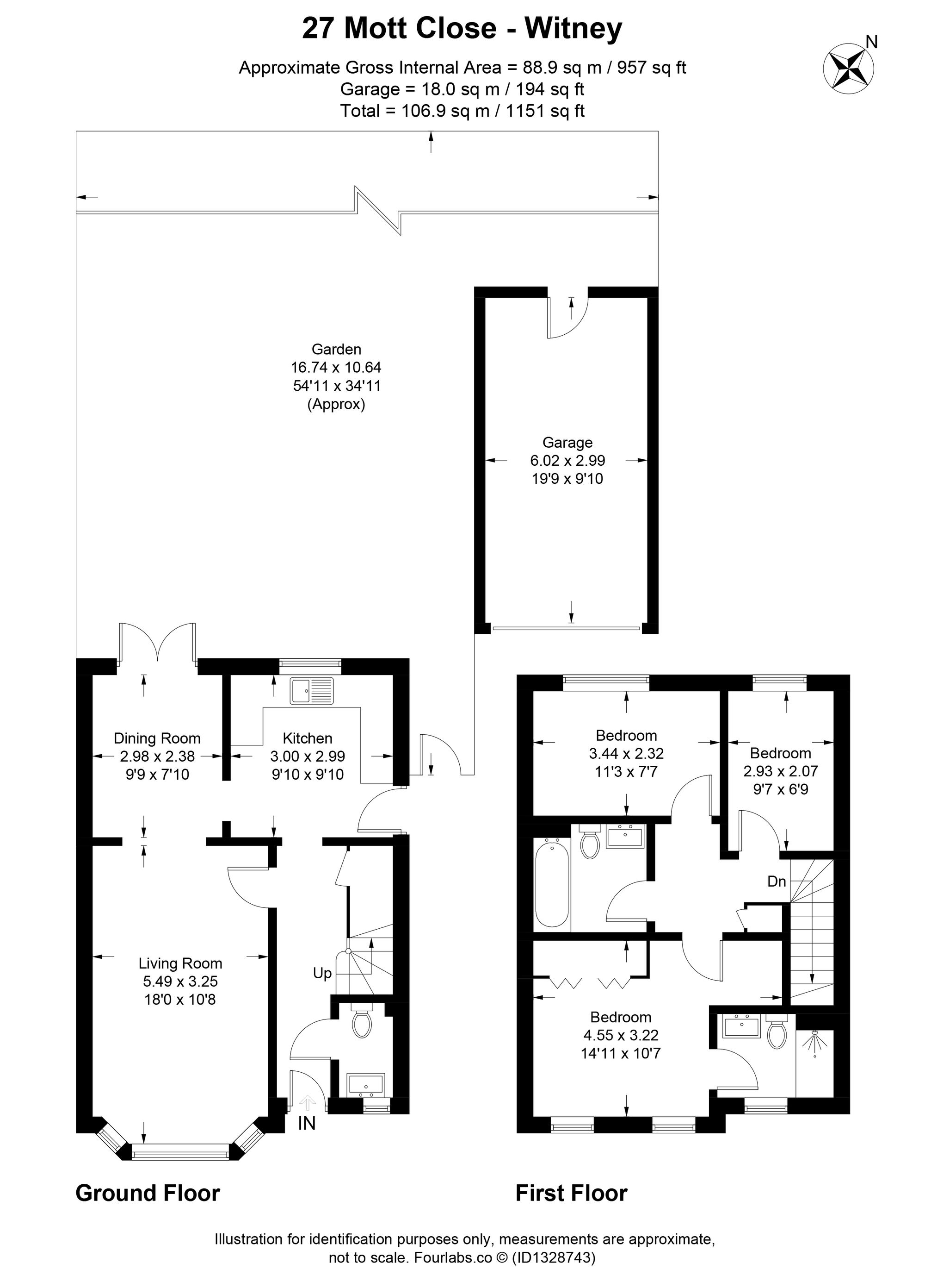 27 Mott Close, Witney floorplan