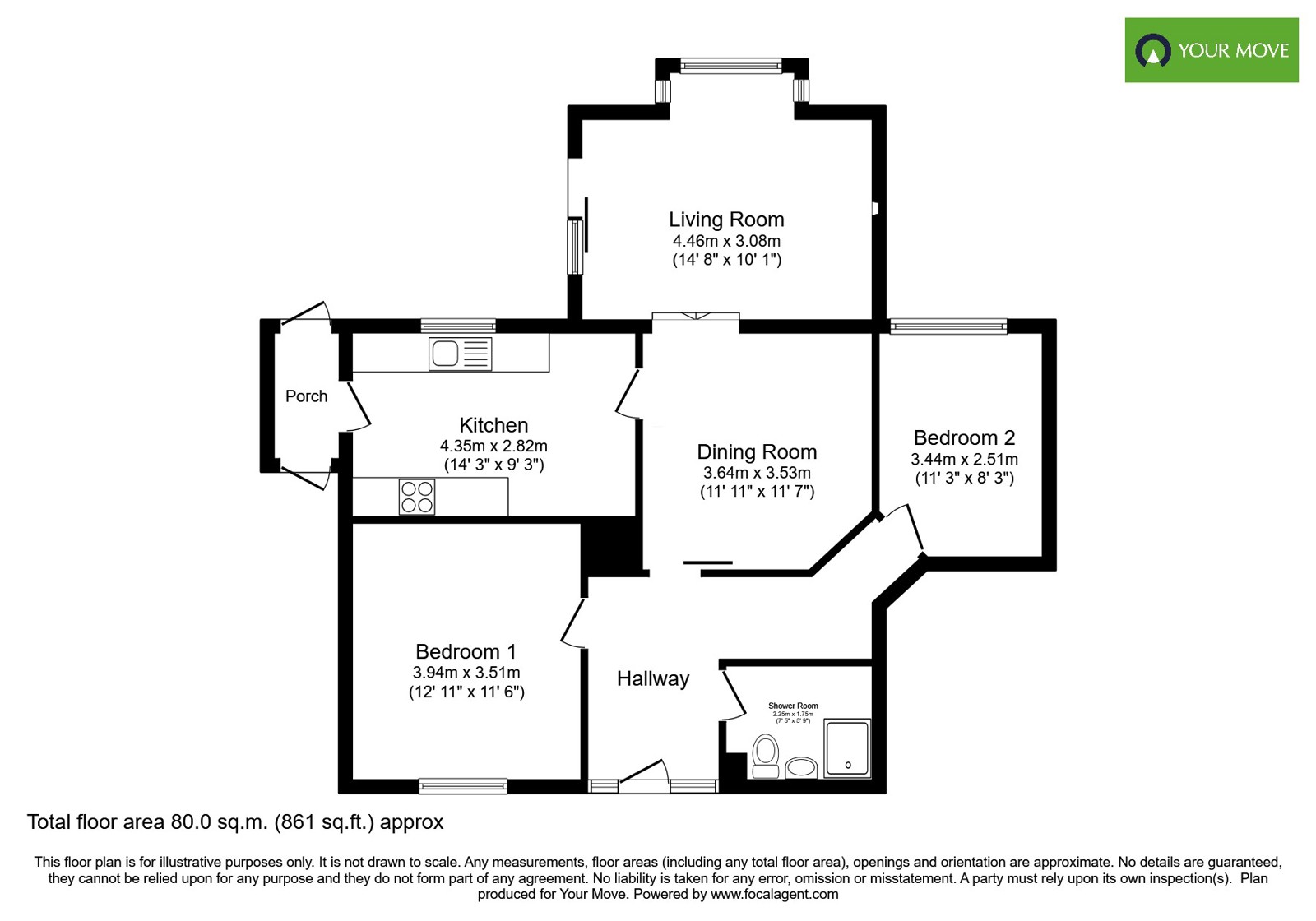 478, Stanton Road, Staffordshire floorplan