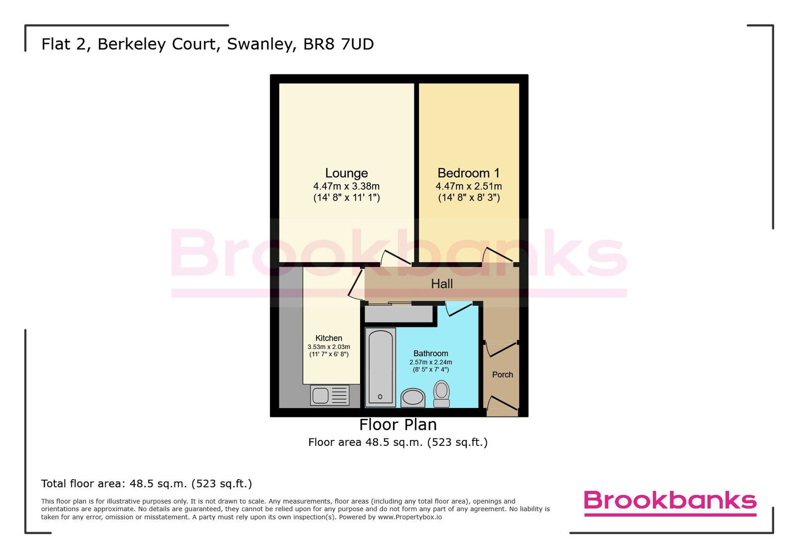 Berkeley Court,Flat 2, Nightingale Way, Swanley floorplan