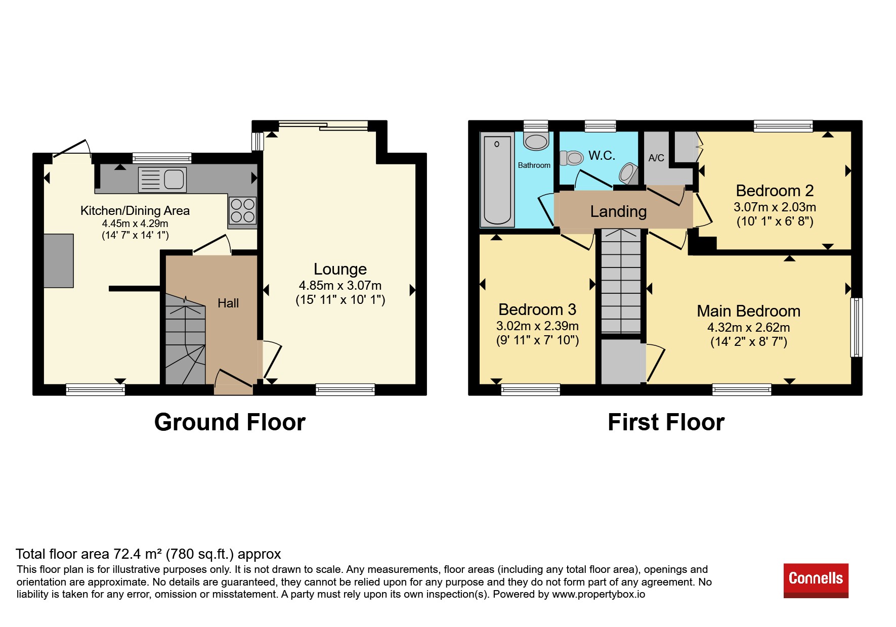144, Knightsfield, Welwyn Garden City floorplan