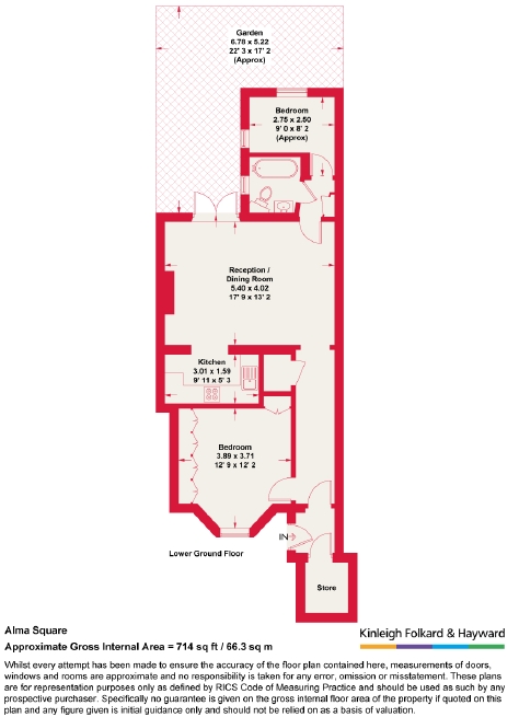 14a, Alma Square, London floorplan
