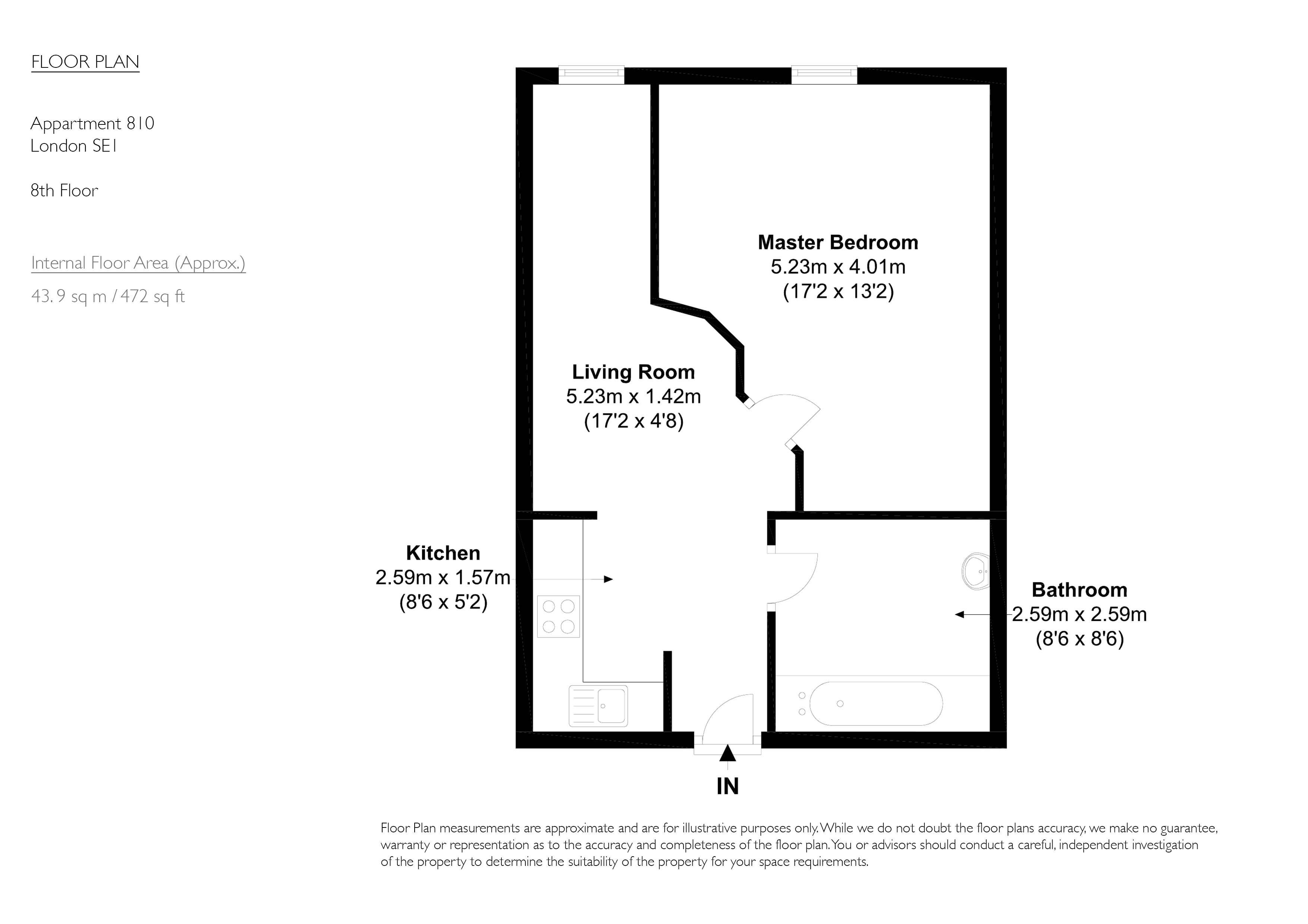 1 Bedrooms Flat to rent in 9 Belvedere Rd, Waterloo, London SE1