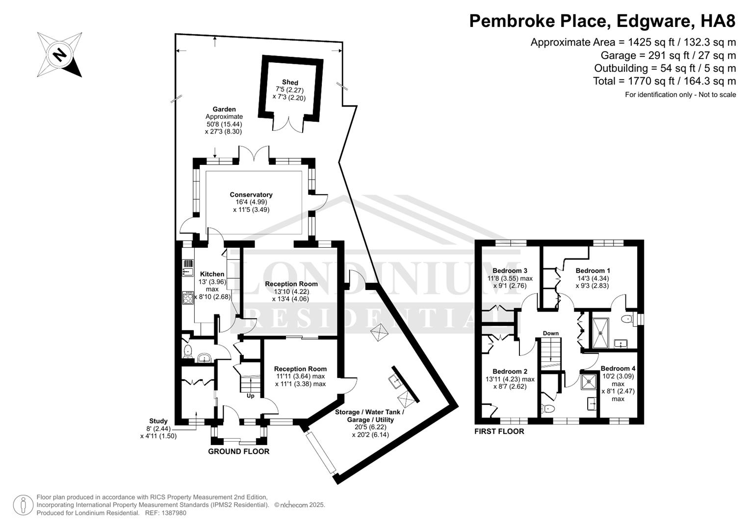13, Pembroke Place, Edgware floorplan