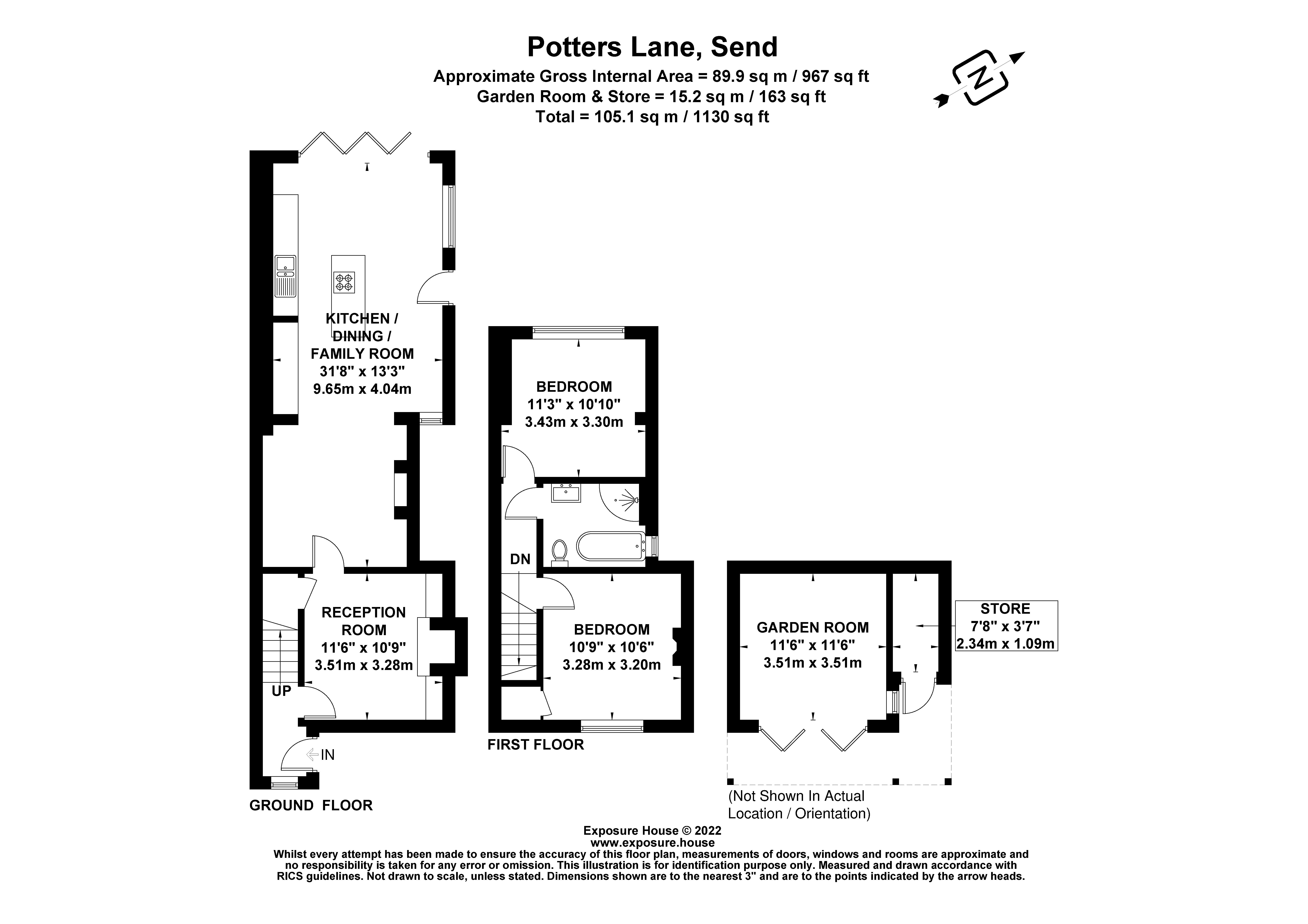 2 Oxford Cottages, 30, Potters Lane, Woking floorplan