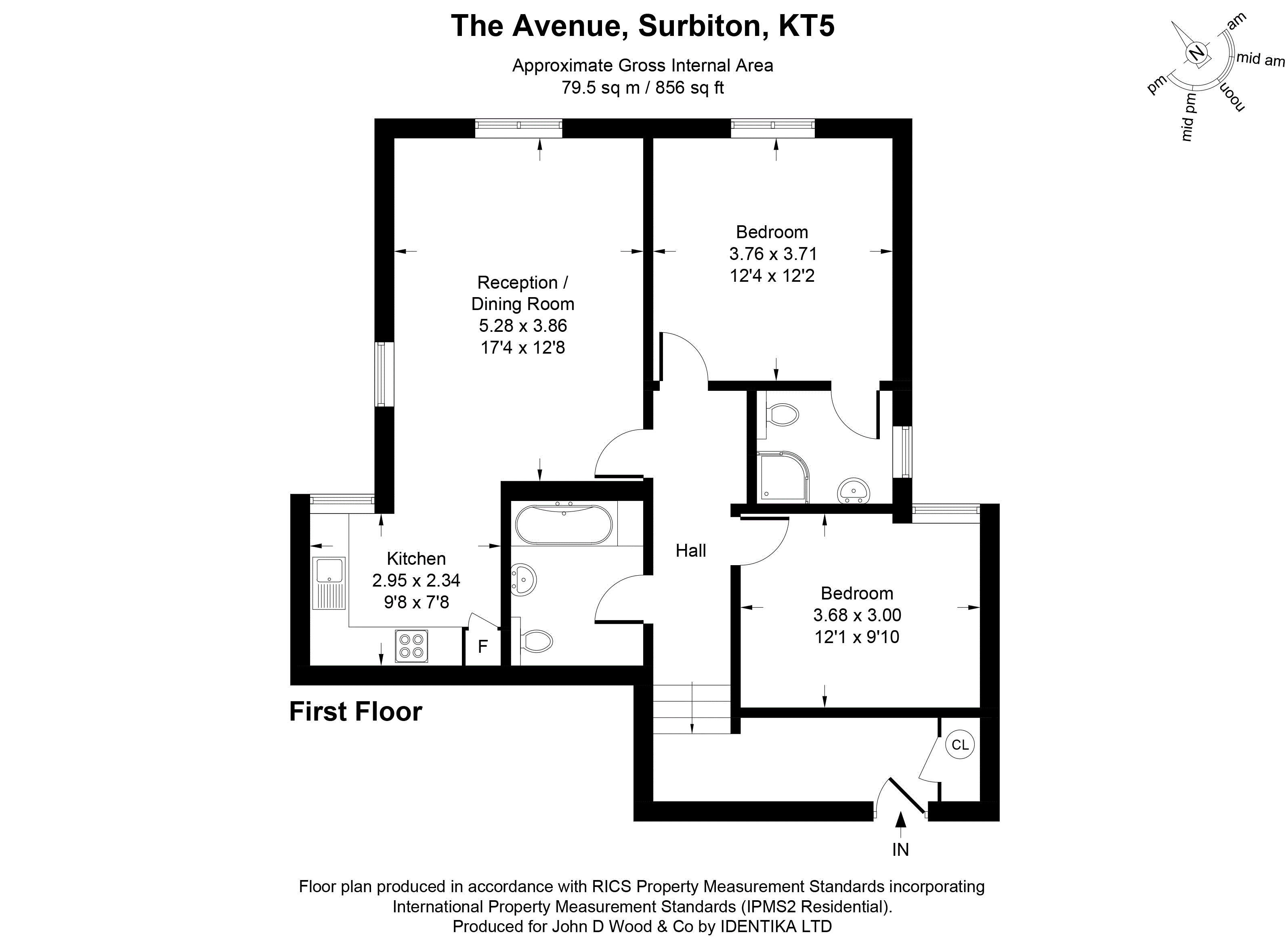 Flat 6, Hadleigh House 51-53,, The Avenue, Surbiton floorplan
