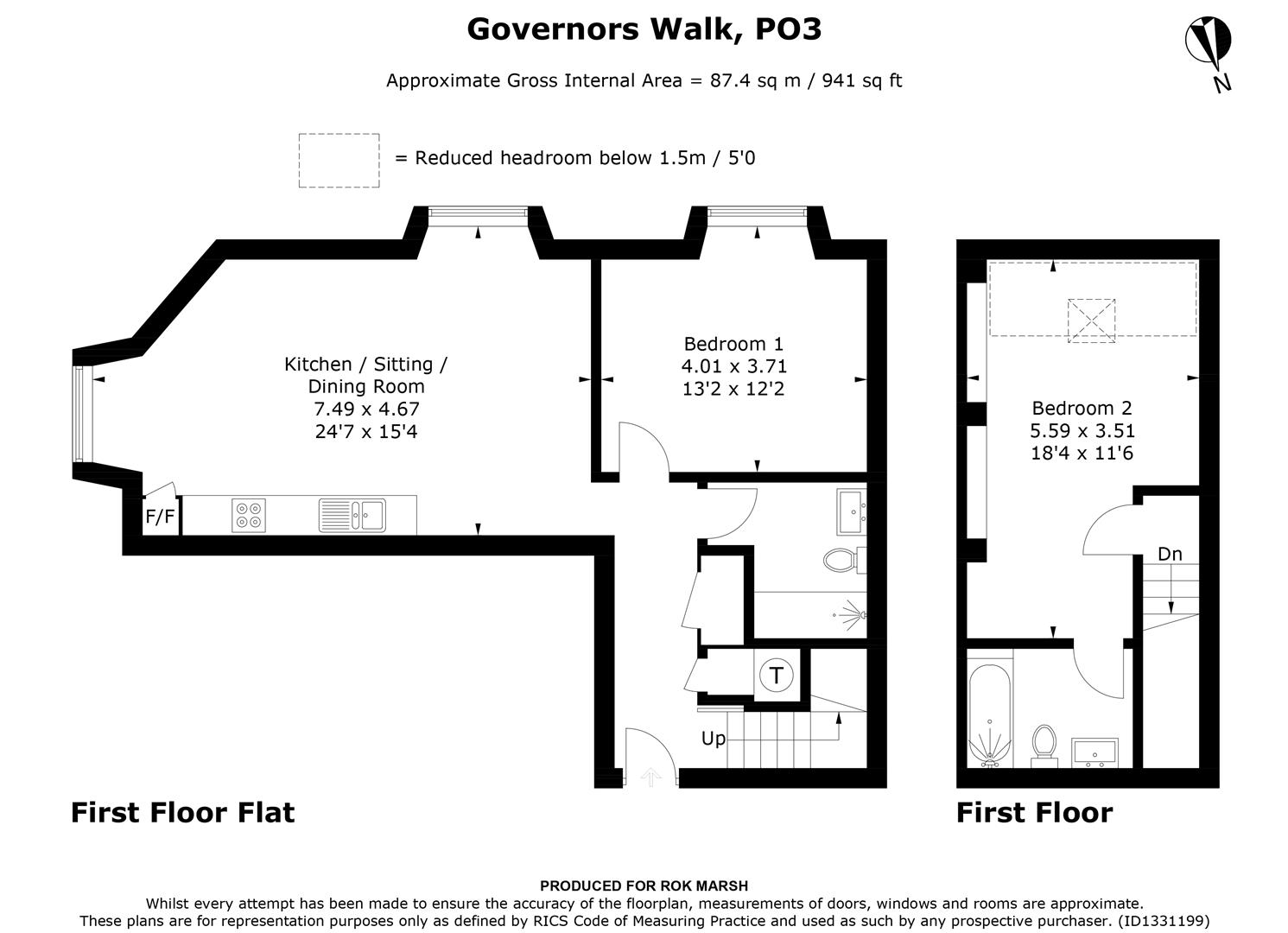 15 Radial House, Governors Walk, Portsmouth floorplan